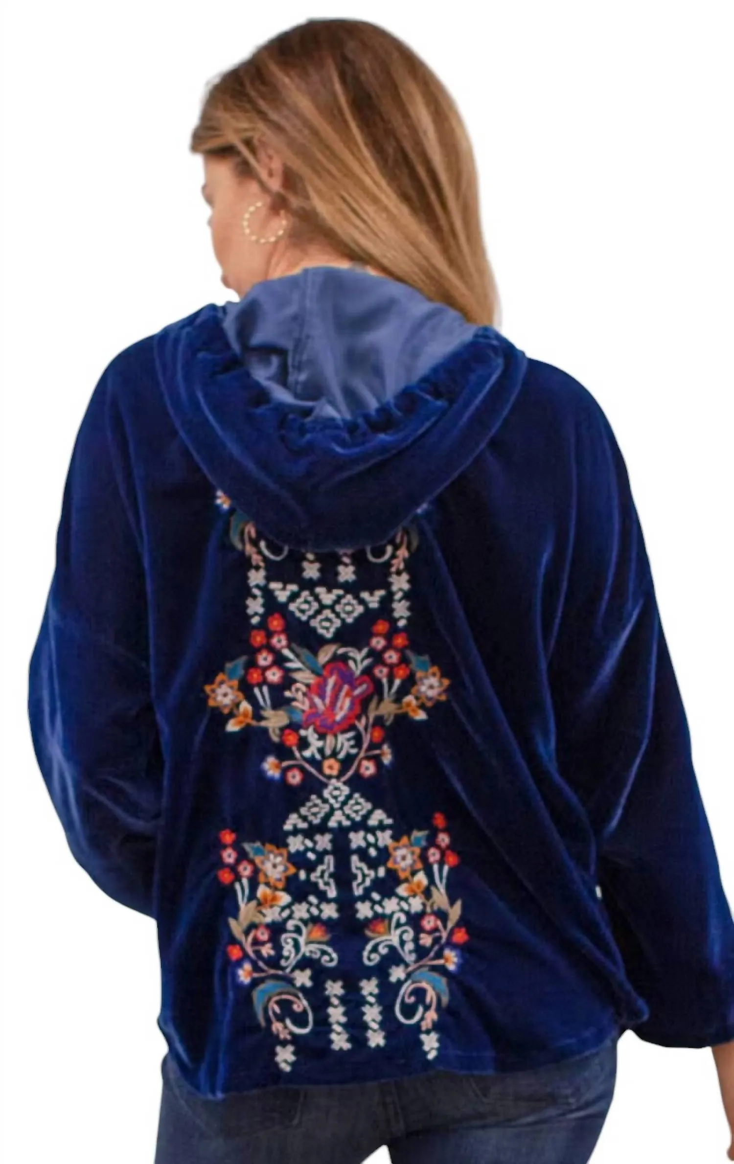 Freja Hoodie In Washed Blue