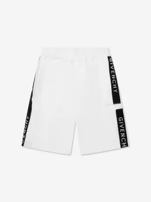 Givenchy Boys Logo Bermuda Shorts in White