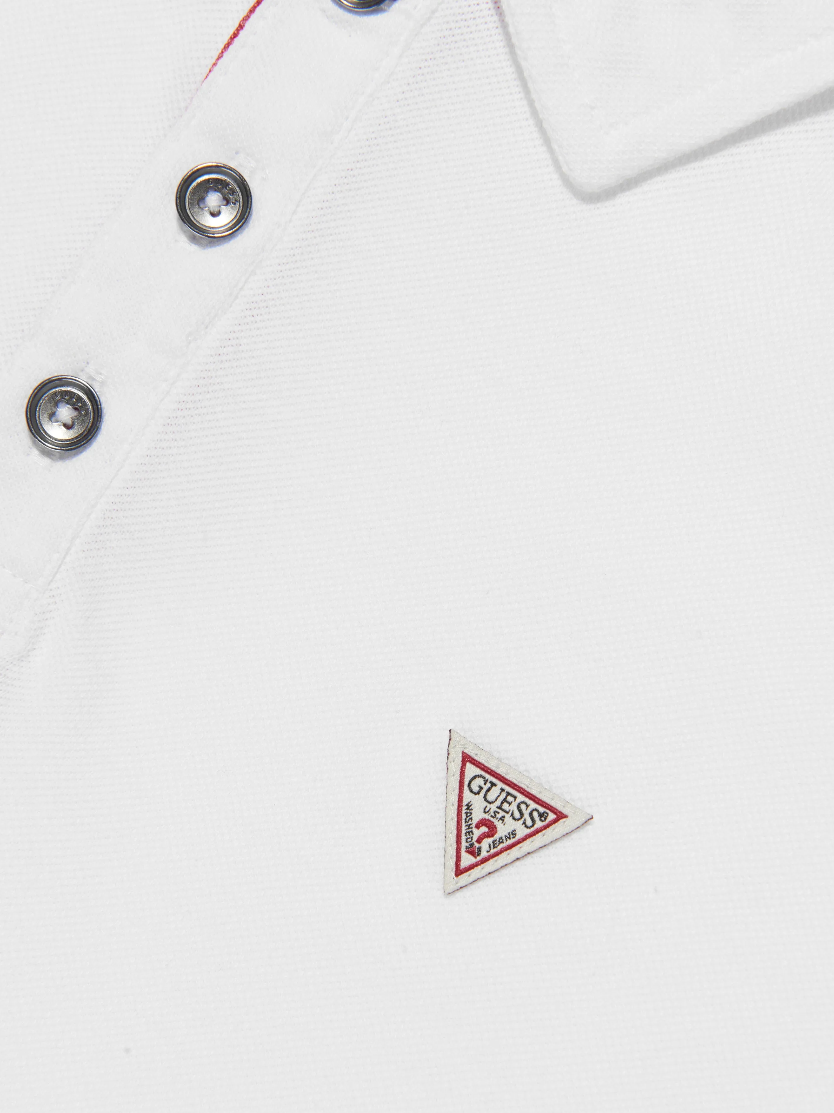 Guess Boys Logo Polo Shirt in White