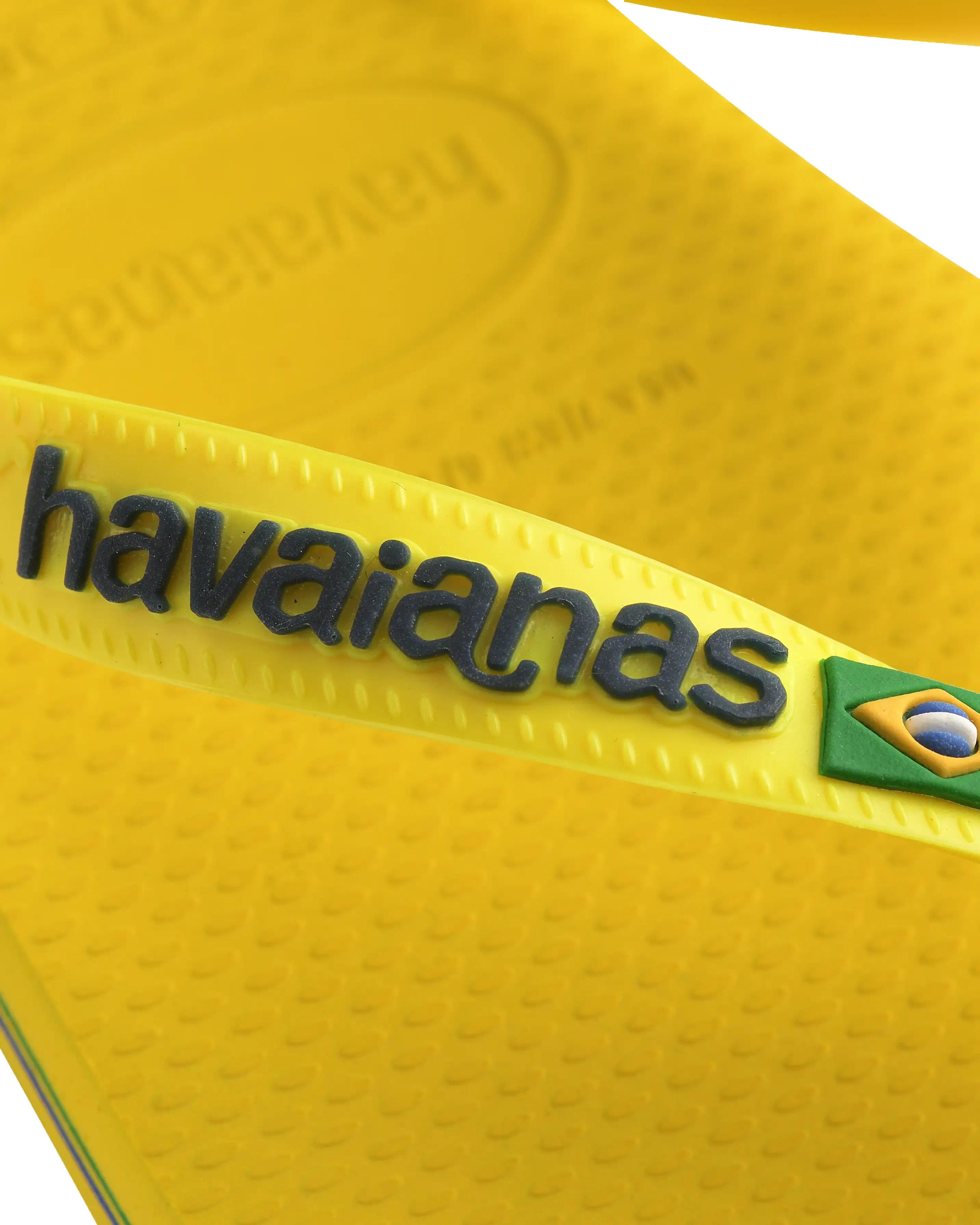 Havaianas Shoes Boys Brasil Logo Neon Flip Flops in Citrus Yellow