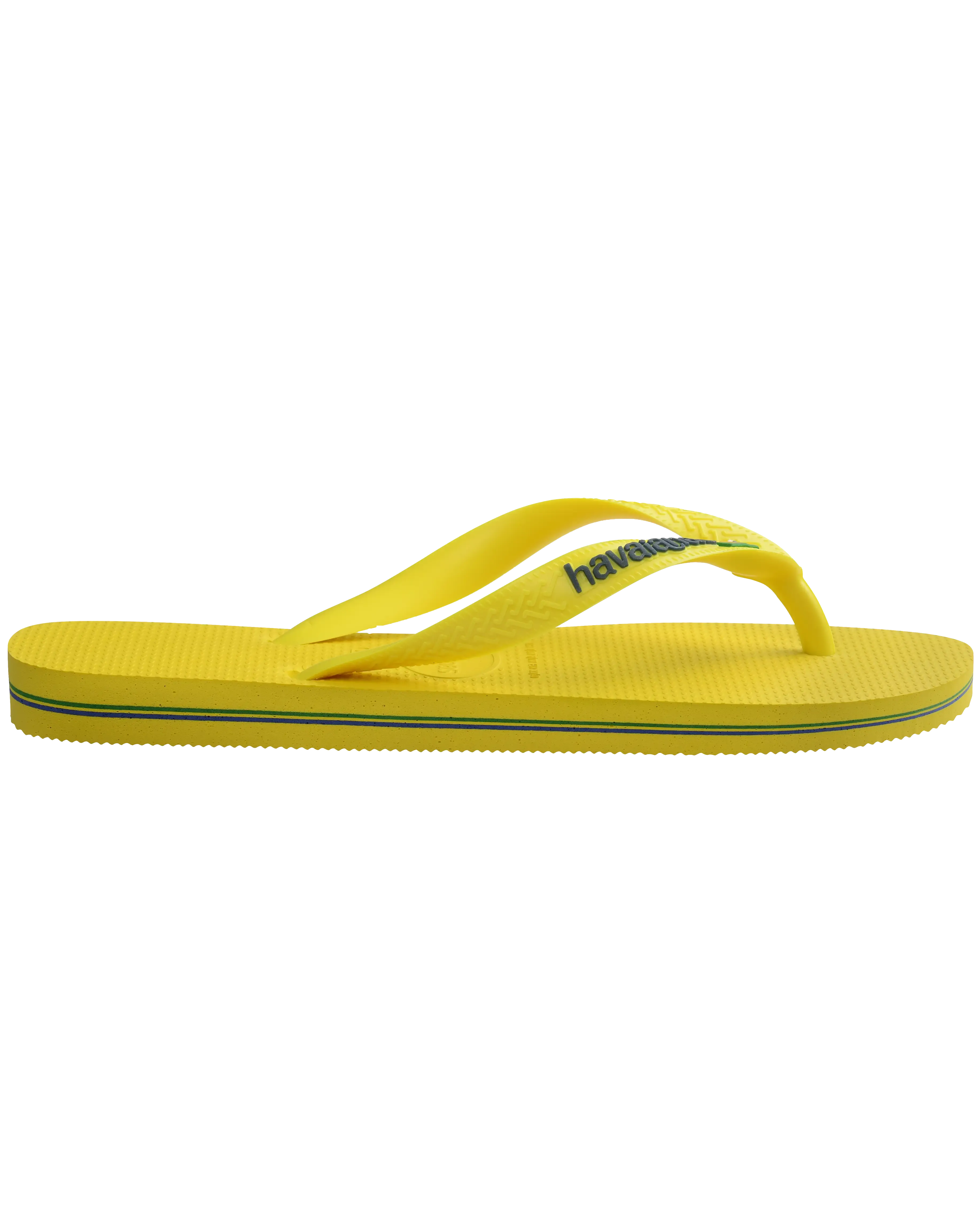 Havaianas Shoes Boys Brasil Logo Neon Flip Flops in Citrus Yellow