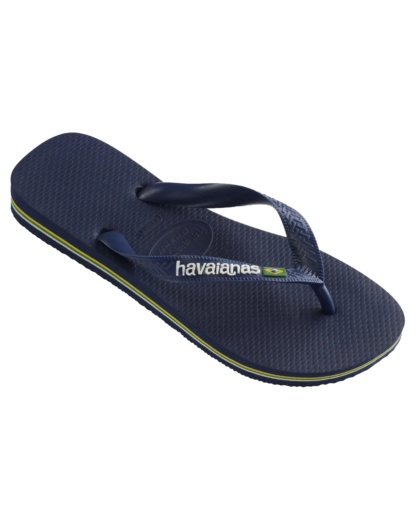 Havaianas Shoes Boys Brazil Logo Flip Flops in Navy Blue