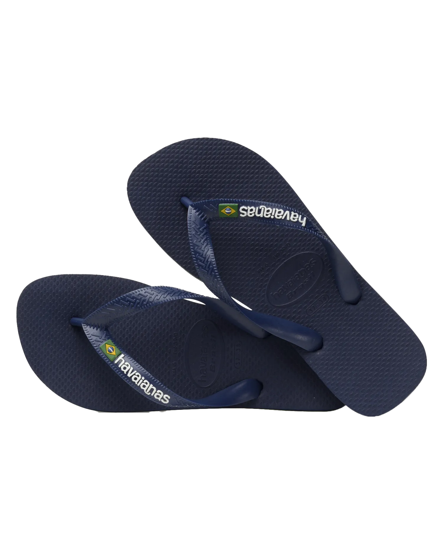 Havaianas Shoes Boys Brazil Logo Flip Flops in Navy Blue