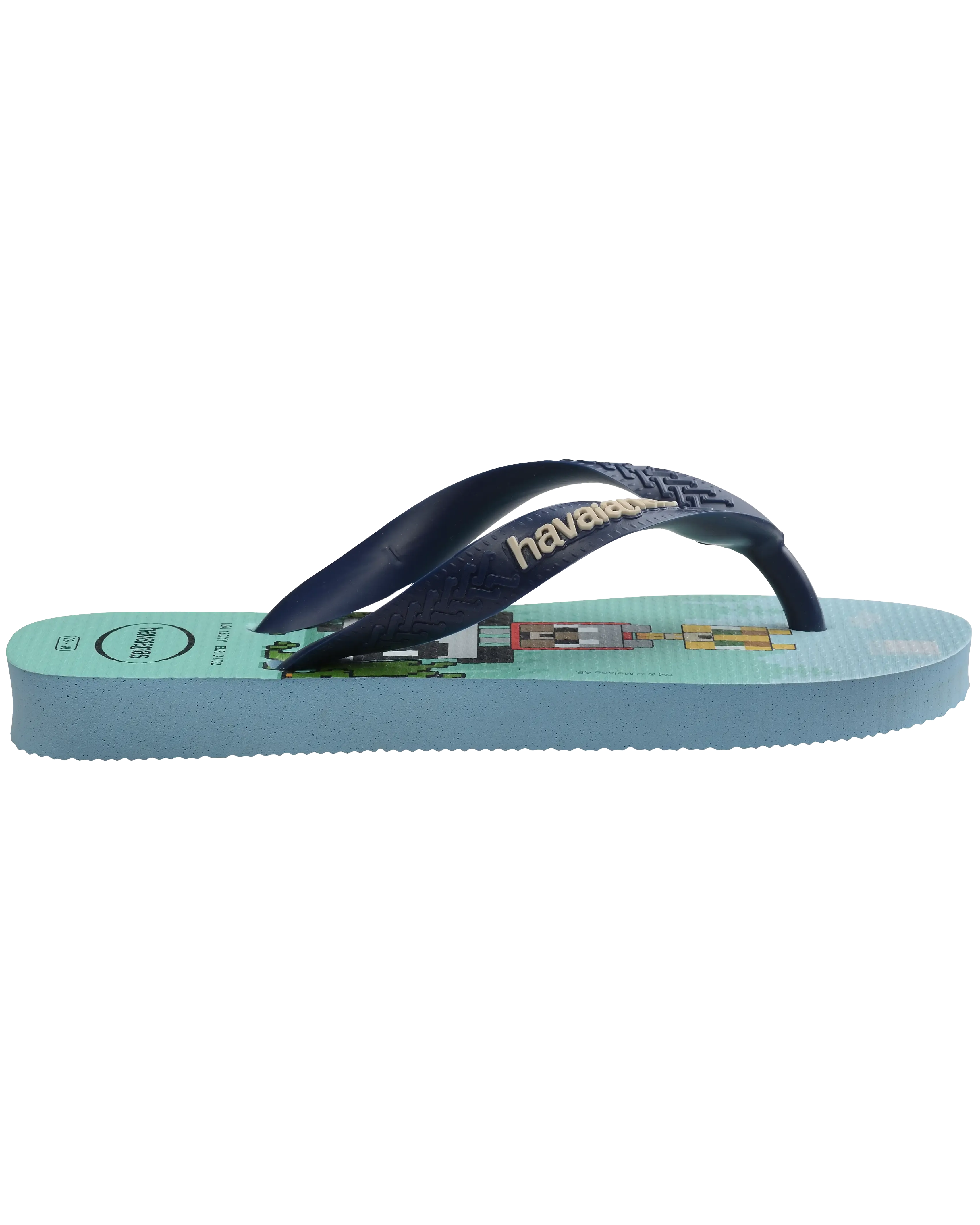 Havaianas Shoes Boys Minecraft Flip Flops in Lavender Blue