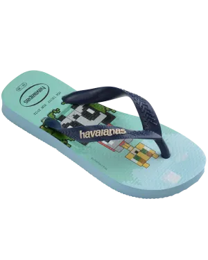 Havaianas Shoes Boys Minecraft Flip Flops in Lavender Blue