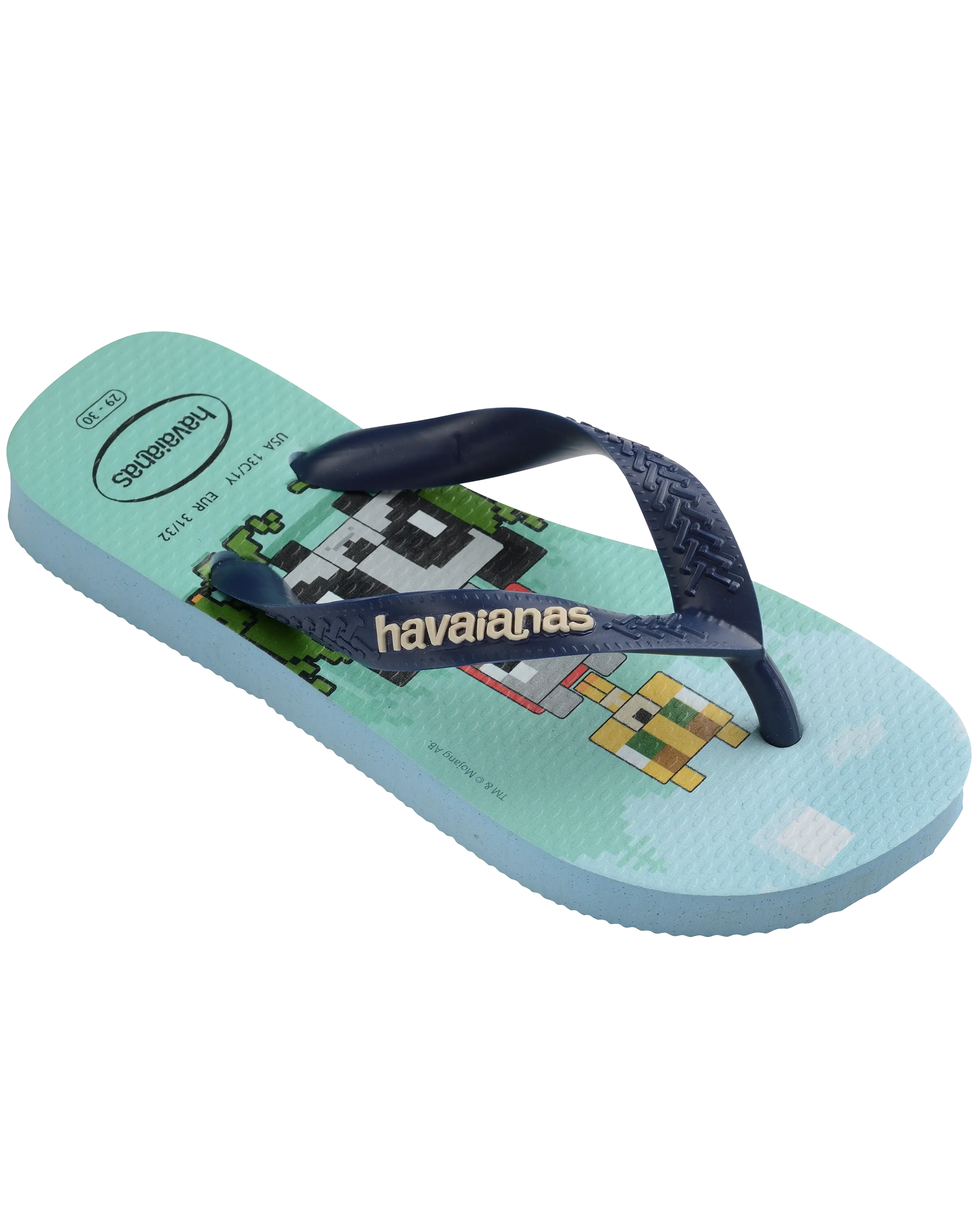 Havaianas Shoes Boys Minecraft Flip Flops in Lavender Blue