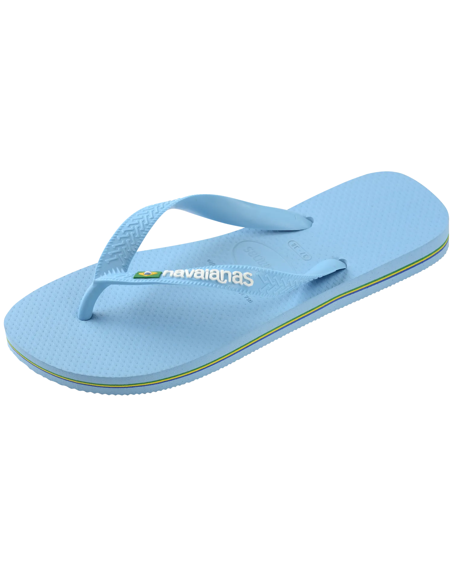 Havaianas Shoes Brazil Logo Flip Flops in Blue Lavendar & White