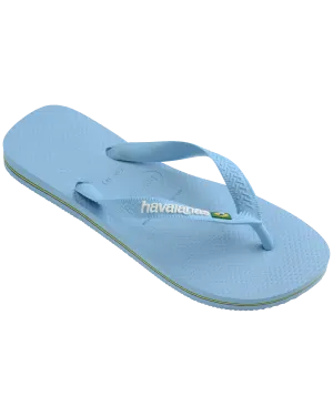 Havaianas Shoes Brazil Logo Flip Flops in Blue Lavendar & White