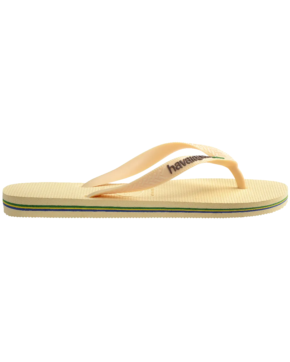 Havaianas Shoes Brazil Logo Flip Flops in Buttercream