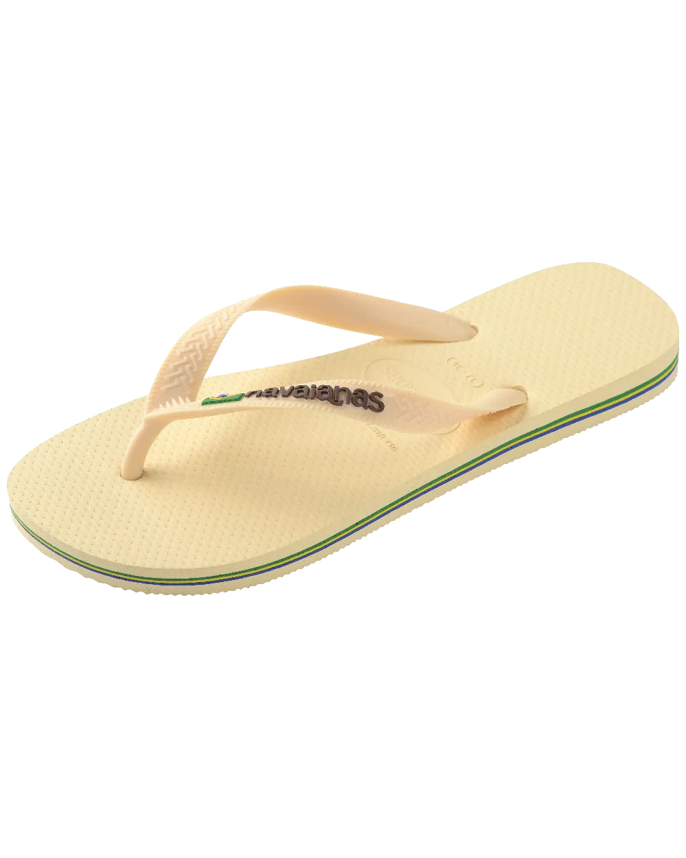 Havaianas Shoes Brazil Logo Flip Flops in Buttercream