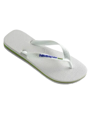 Havaianas Shoes Brazil Logo Flip Flops in White