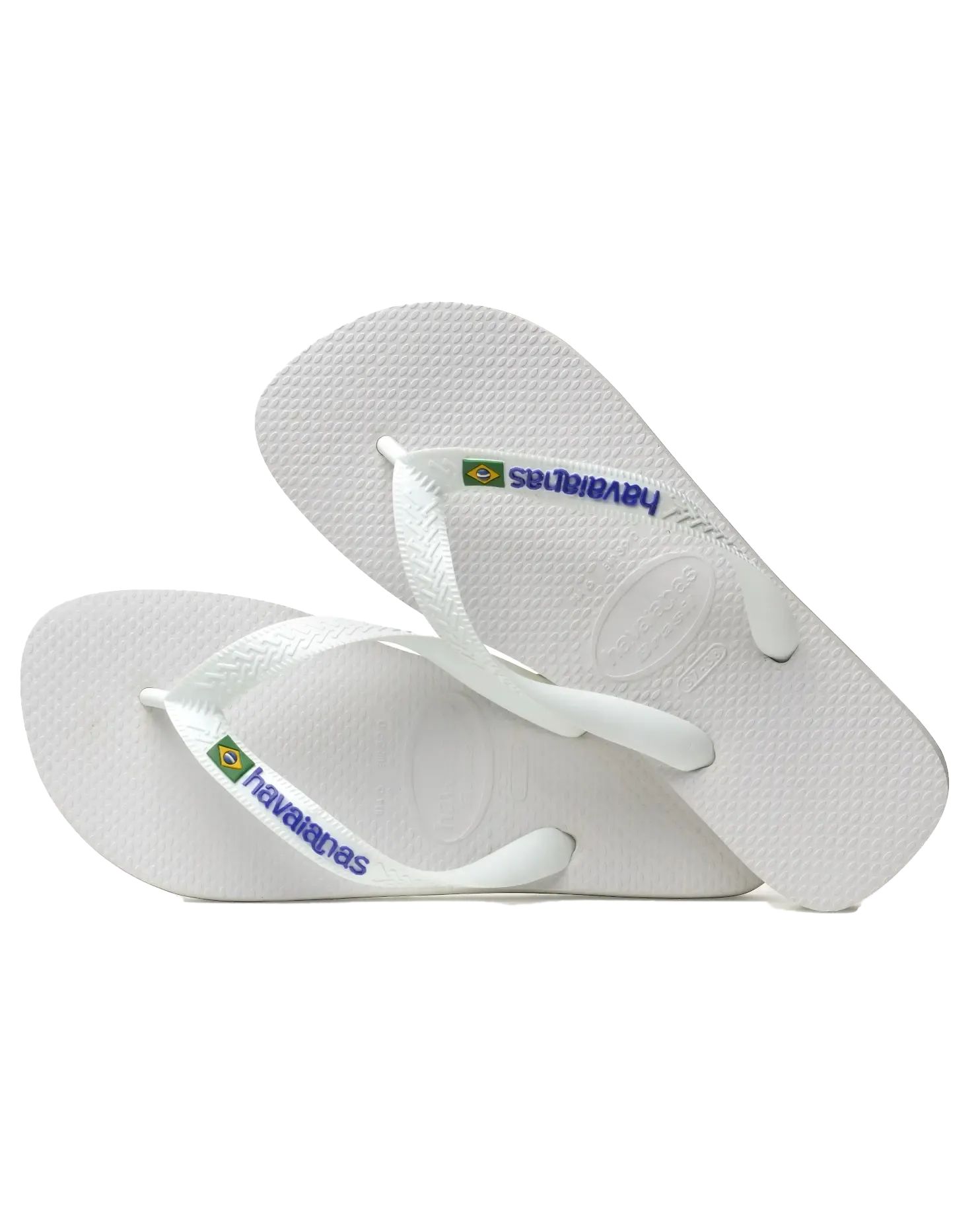 Havaianas Shoes Brazil Logo Flip Flops in White