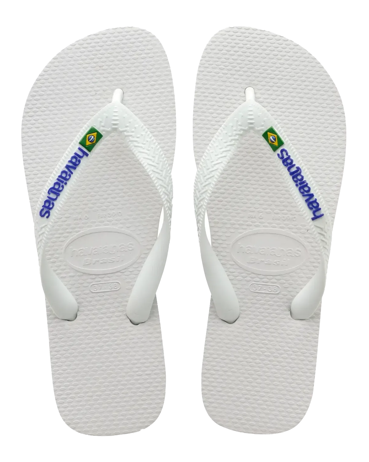 Havaianas Shoes Brazil Logo Flip Flops in White