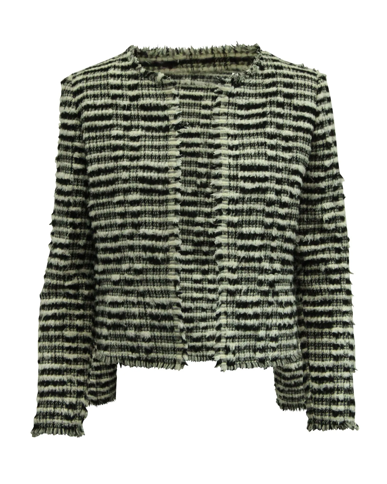 Iro Emotion Tweed Jacket in Black Wool