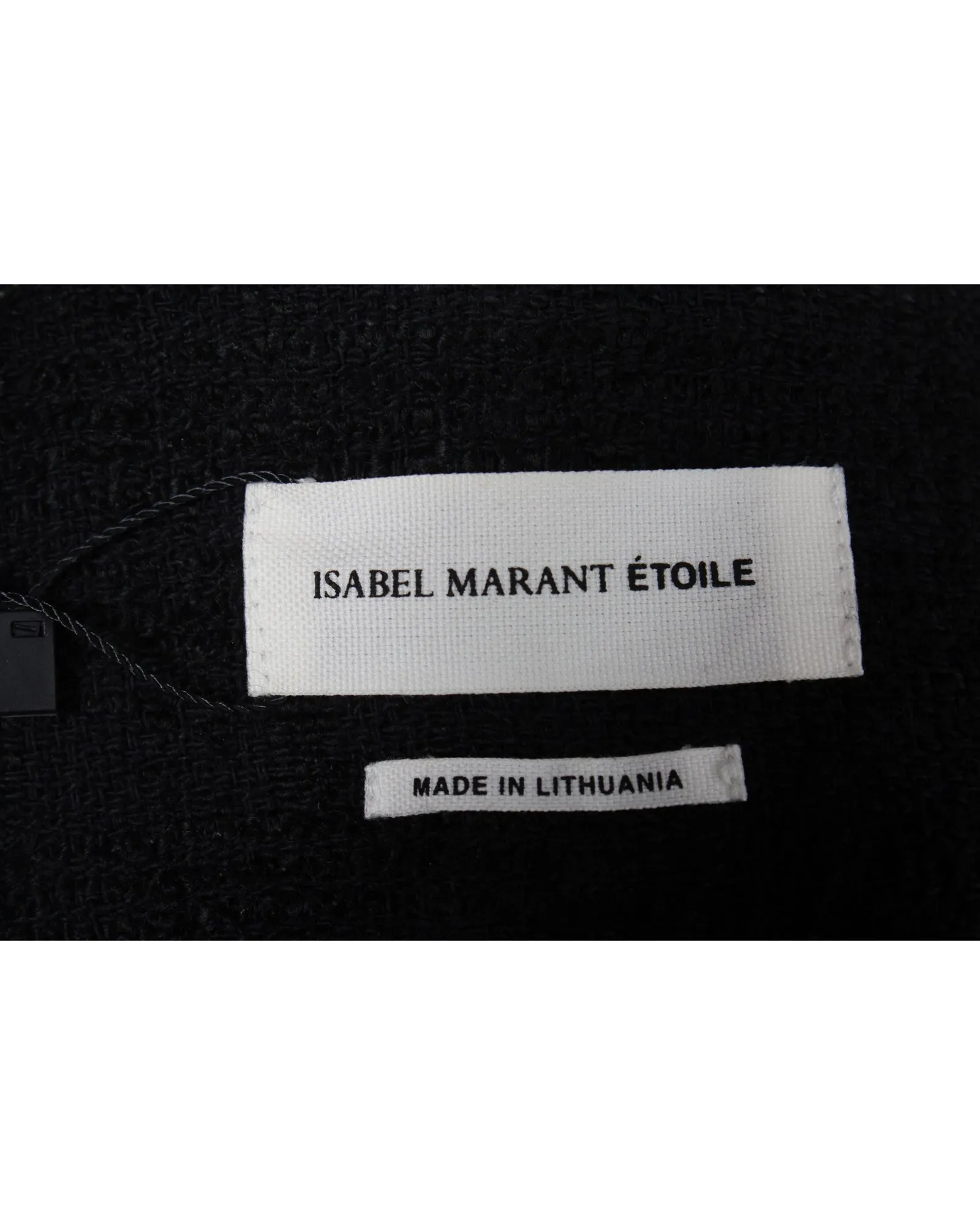 Isabel Marant Etoile Ferris Fringed Tweed Jacket in Black Cotton