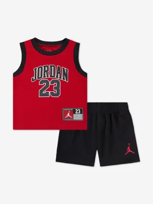 Jordan Boys 23 Jersey Short Set in Black