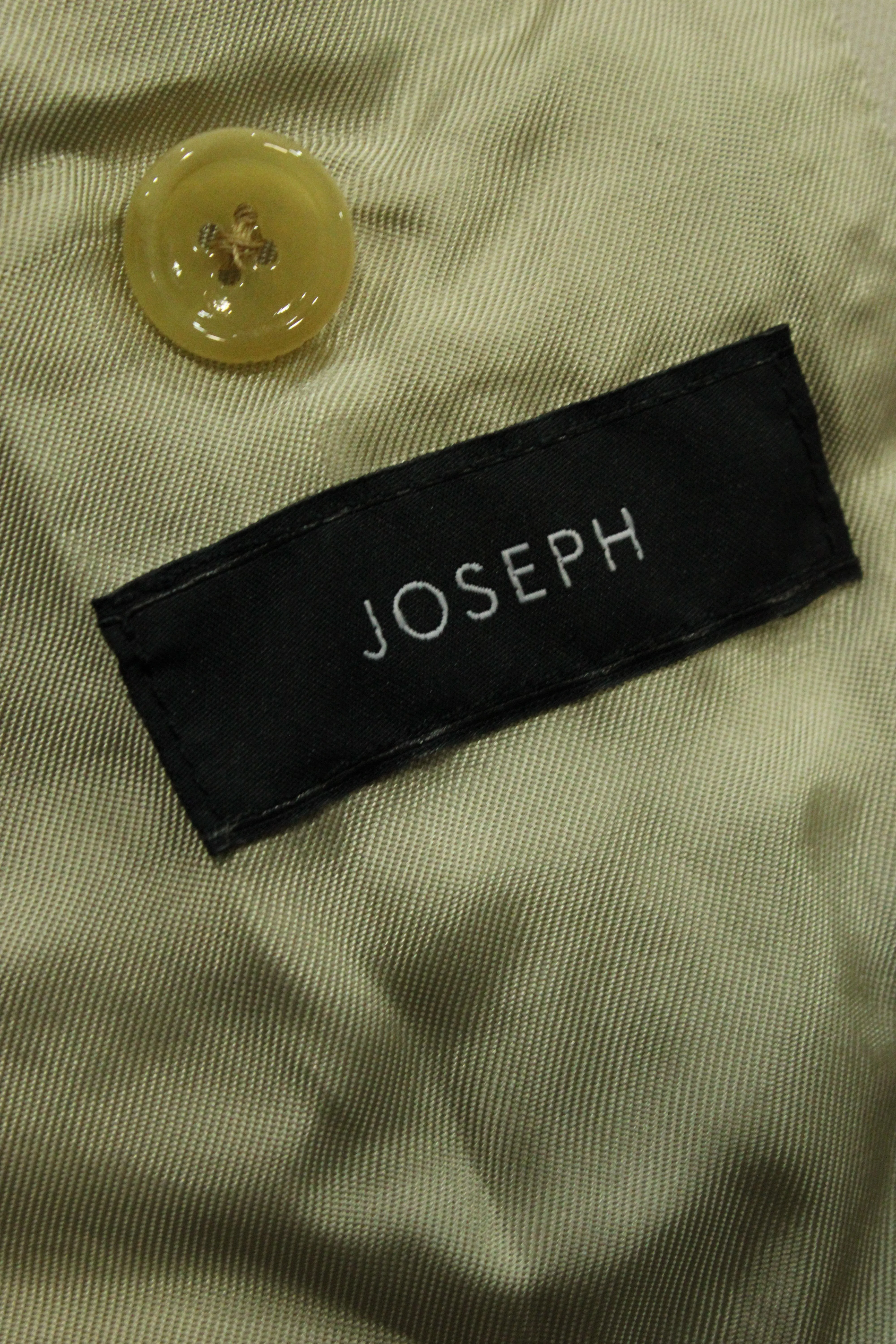 Joseph Double Breasted Coat in Beige Wool
