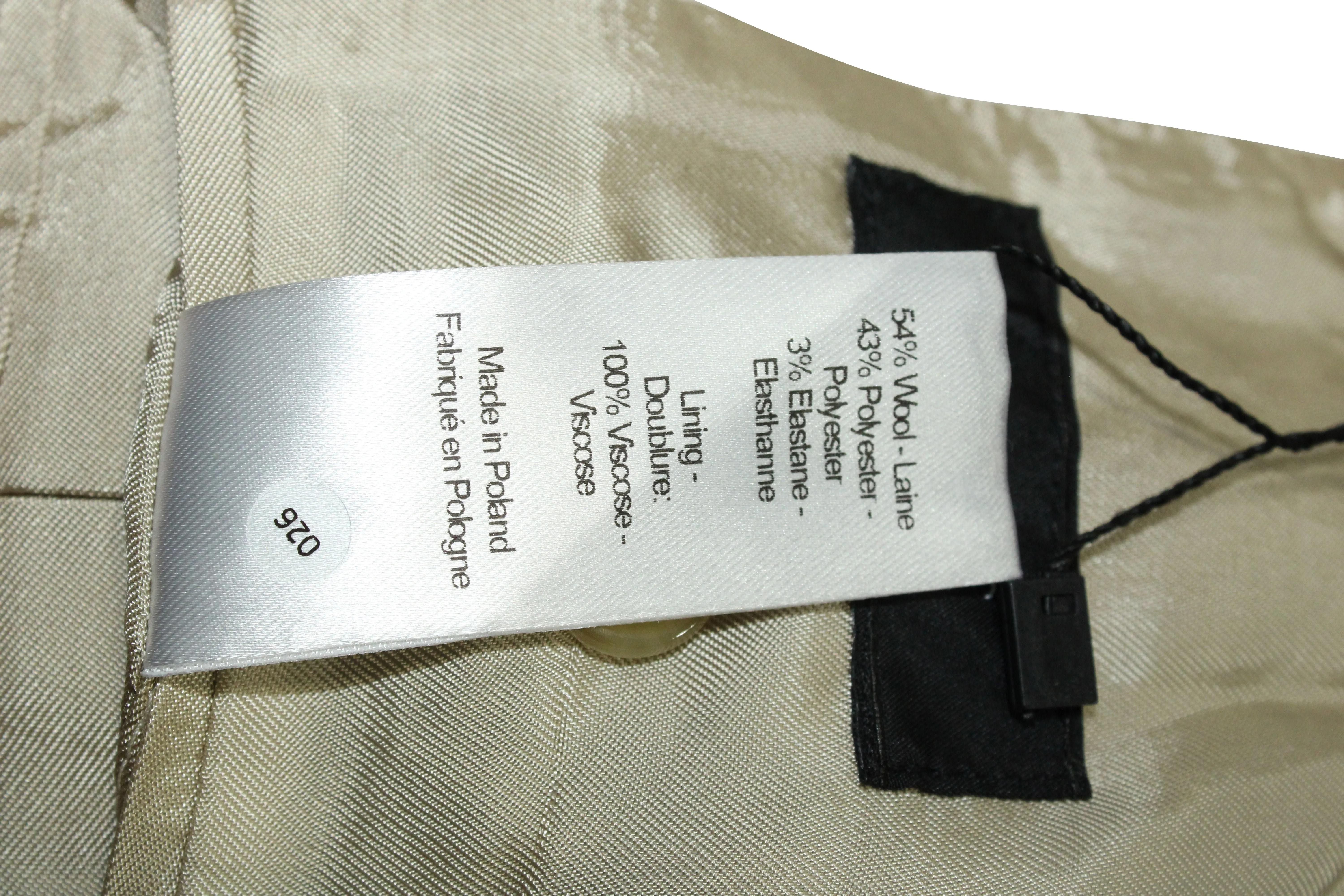 Joseph Double Breasted Coat in Beige Wool
