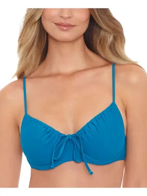 Juniors Womens Underwire Front Tie Bikini Swim top