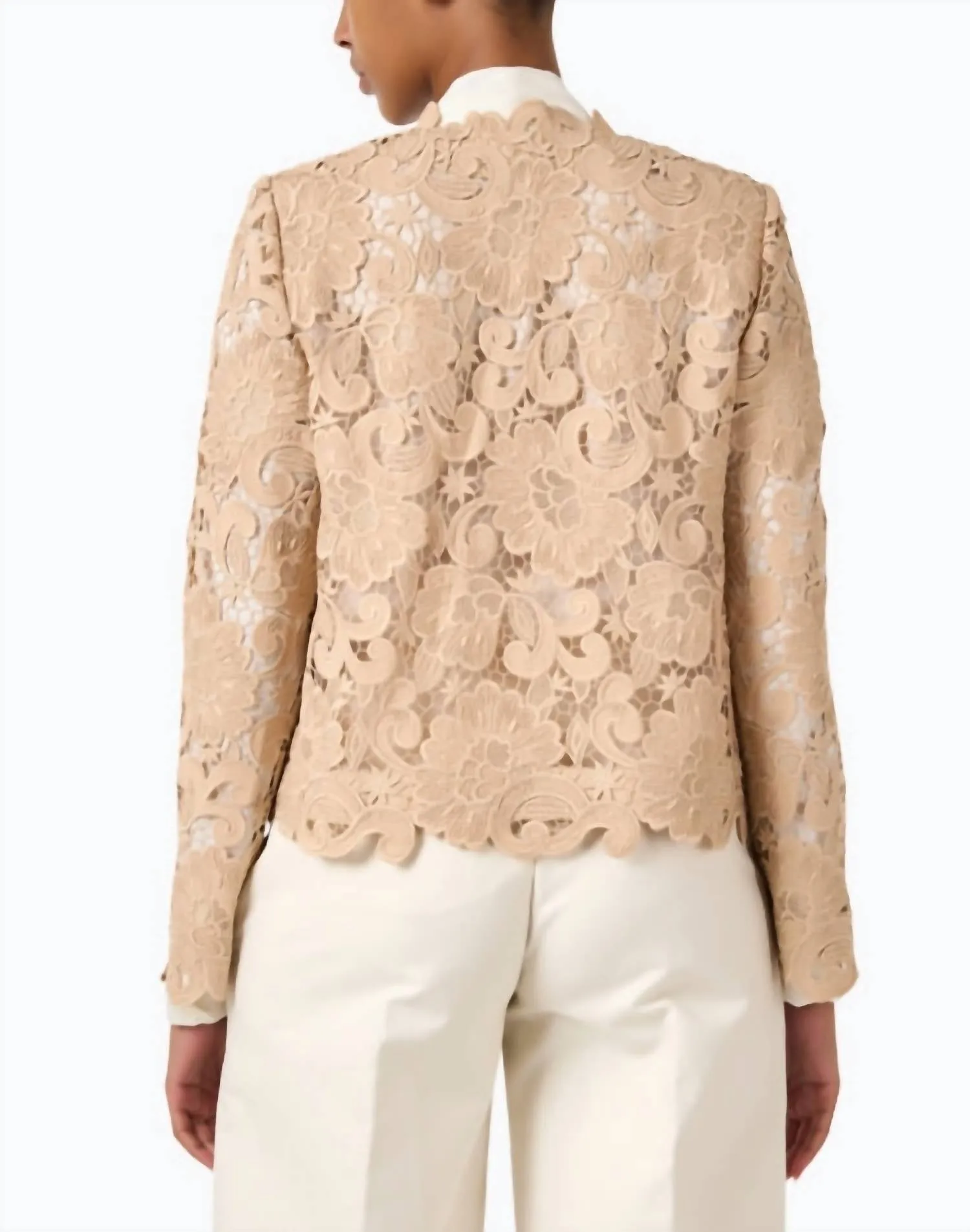 Kaiya Lace Jacket In Teak