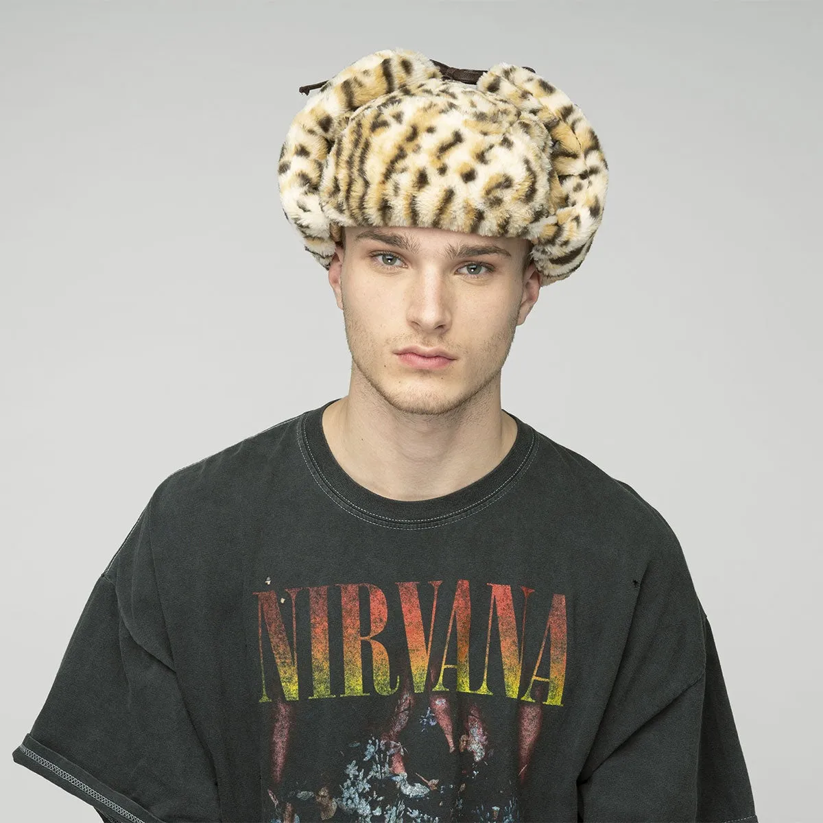 Kangol Hats Kangol Snow Leopard Trapper Luxurious Faux Fur