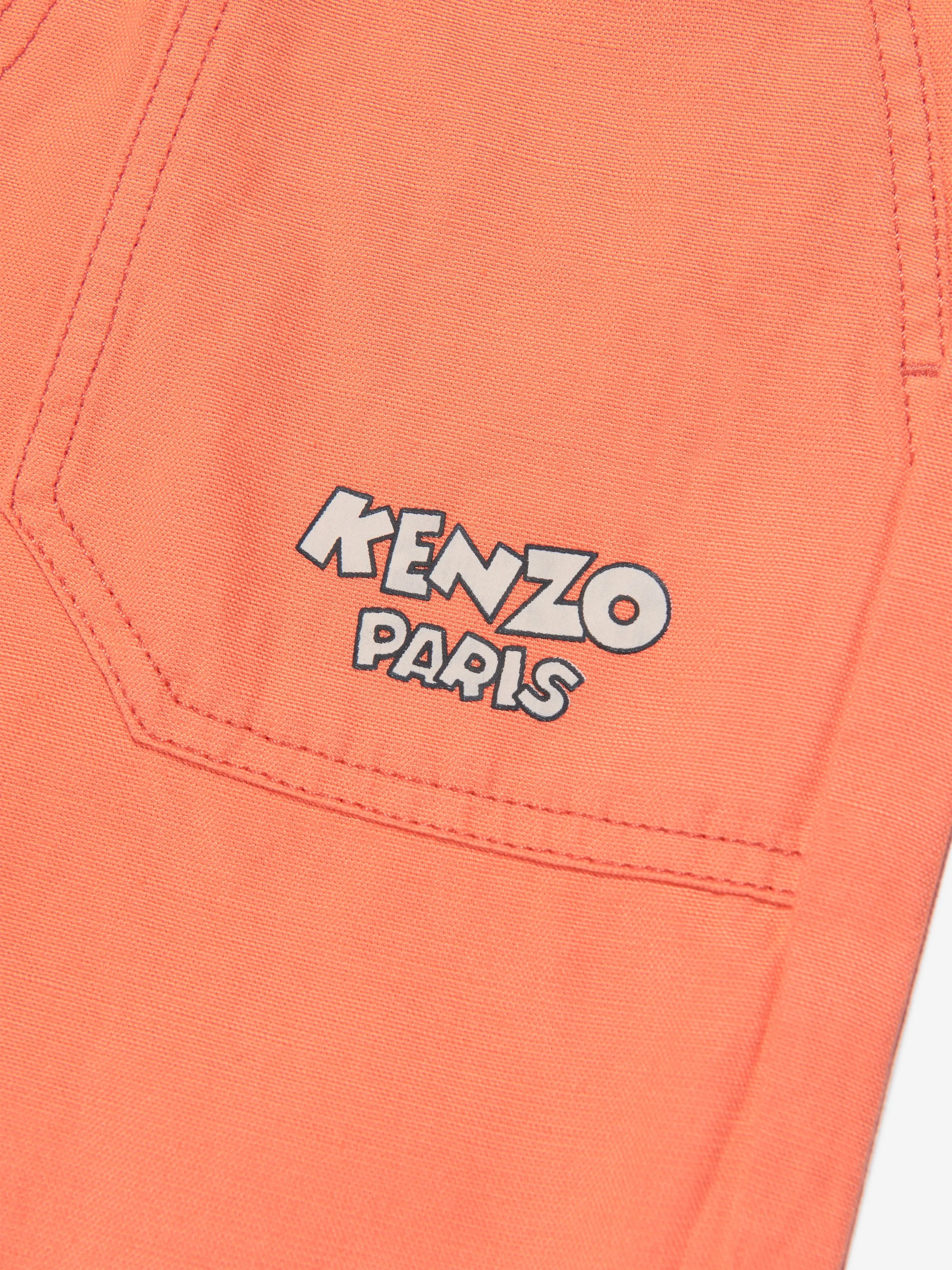 KENZO Boys Logo Bermuda Shorts in Red