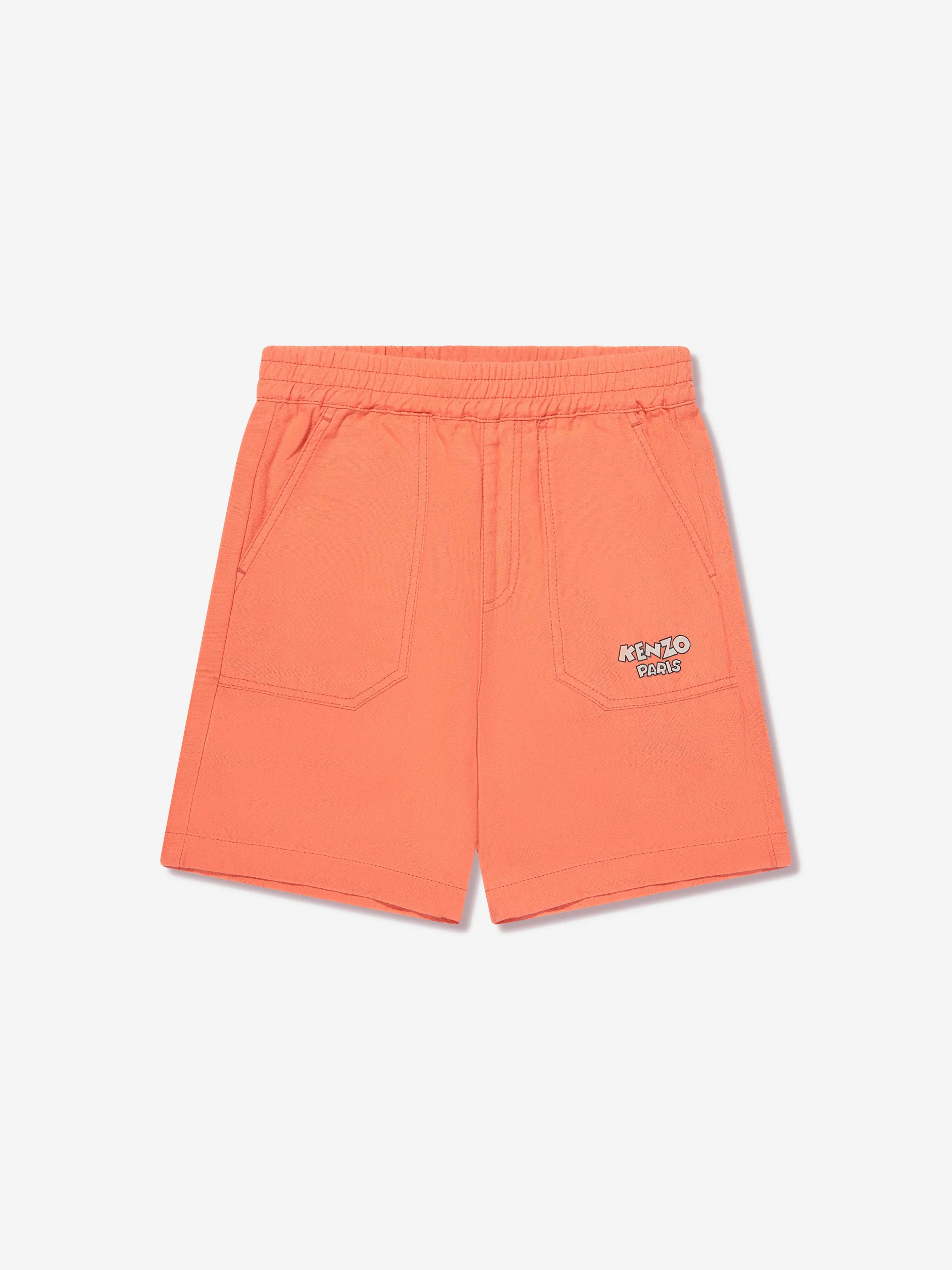 KENZO Boys Logo Bermuda Shorts in Red