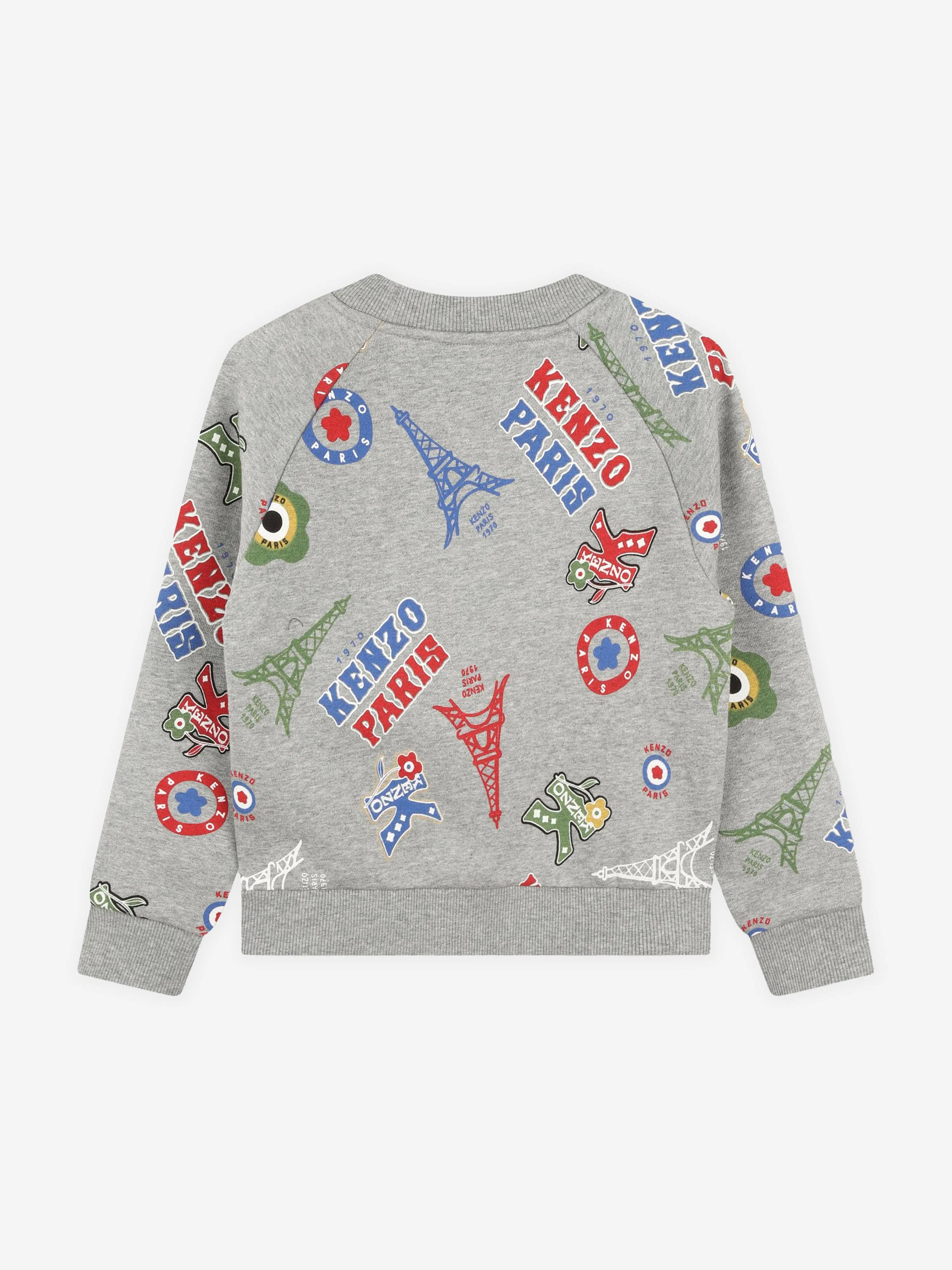 KENZO Boys Paris Logo Sweashirt in Grey
