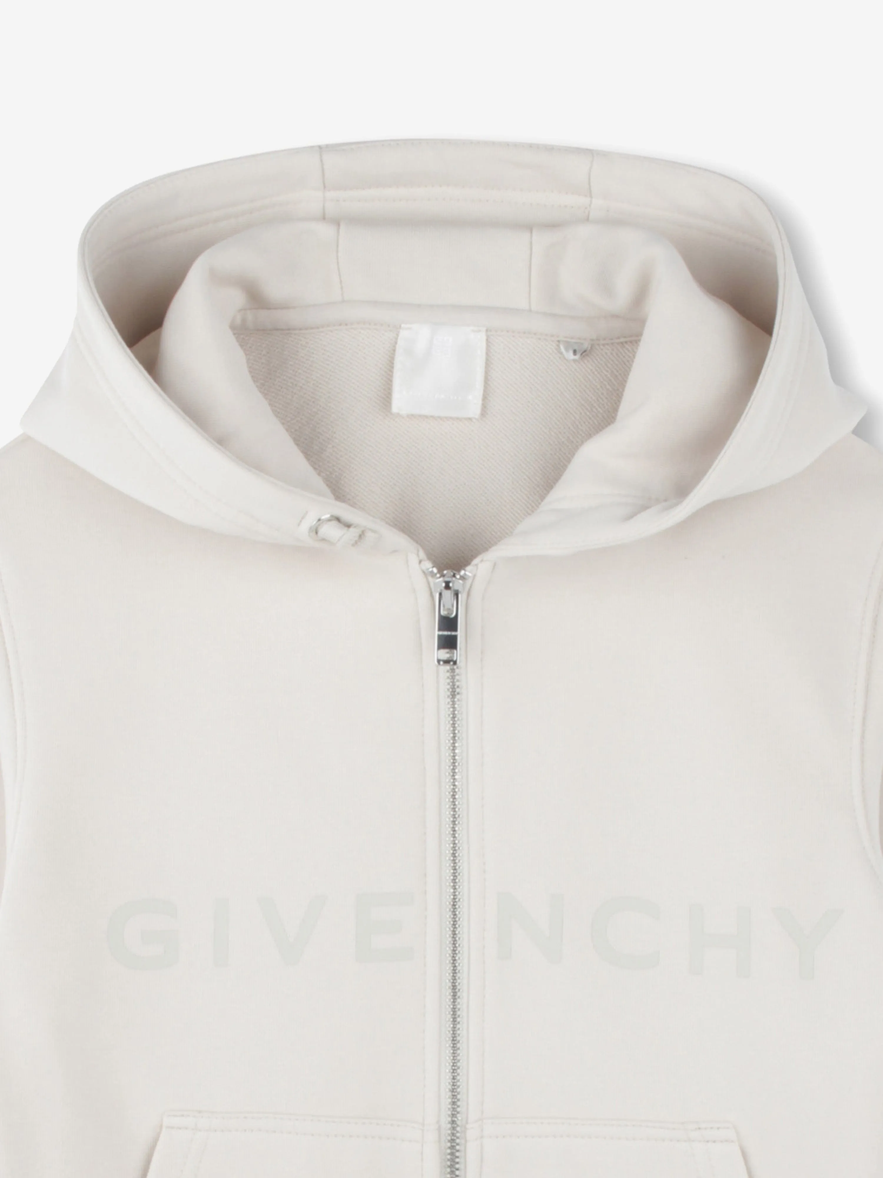 Kids 4G Logo Zip Up Top in Beige