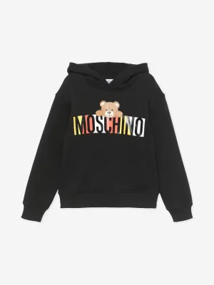 Kids Bear Logo Hoodie in Black