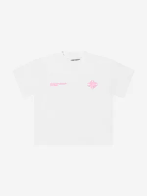 Kids Blurred Graphic Emblem T-Shirt in White