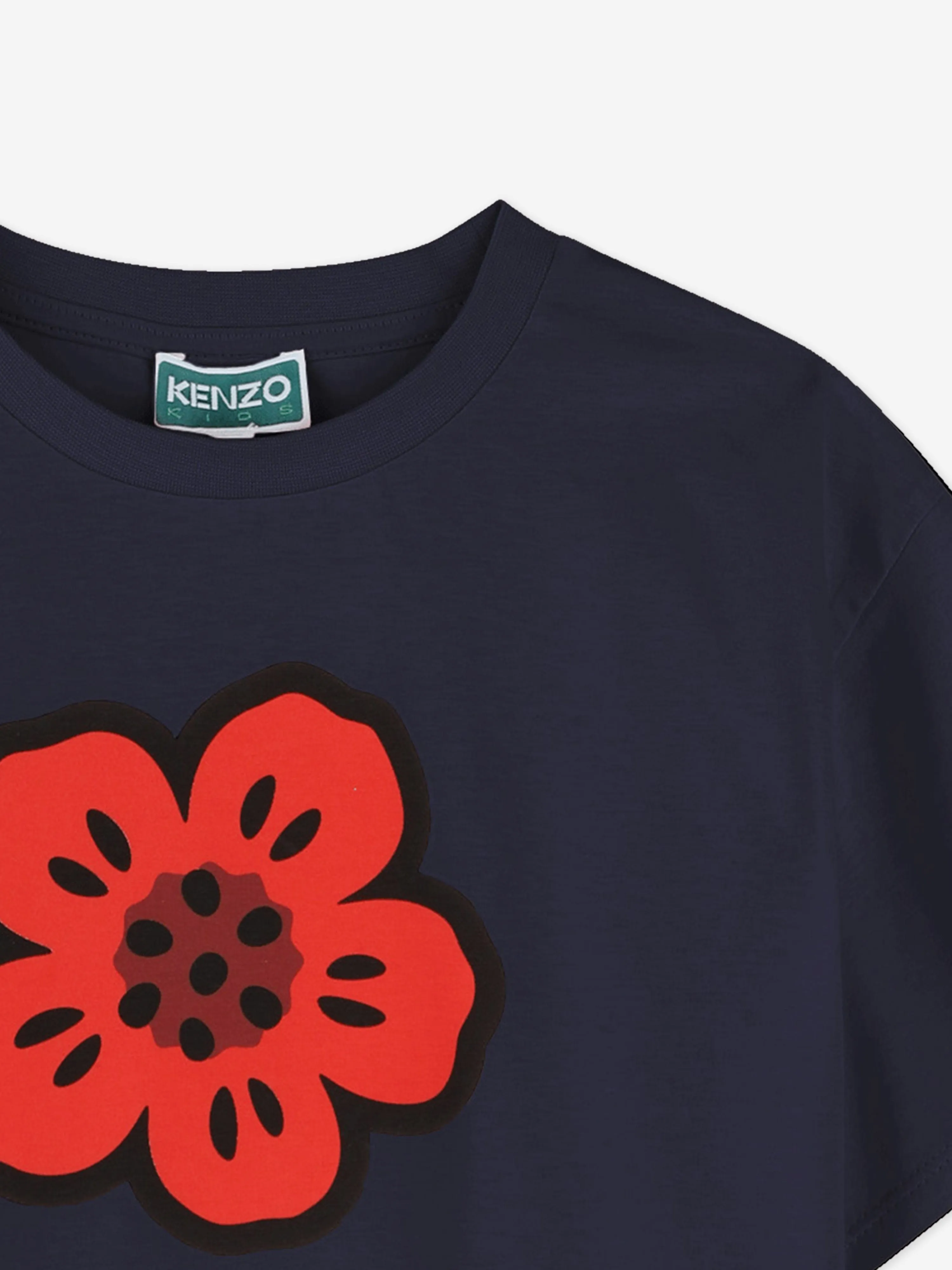 Kids Boke Flower T-Shirt in Navy