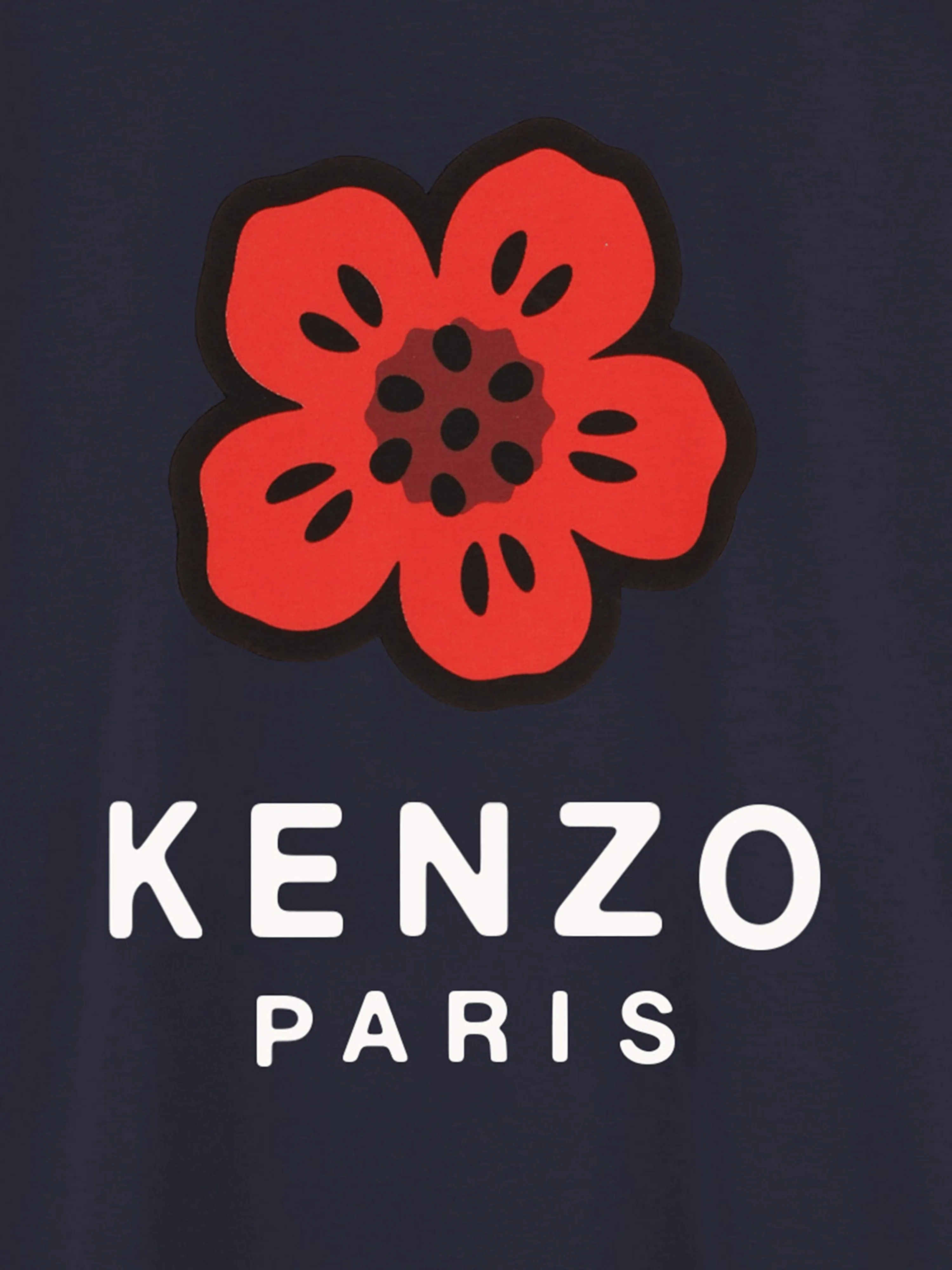 Kids Boke Flower T-Shirt in Navy