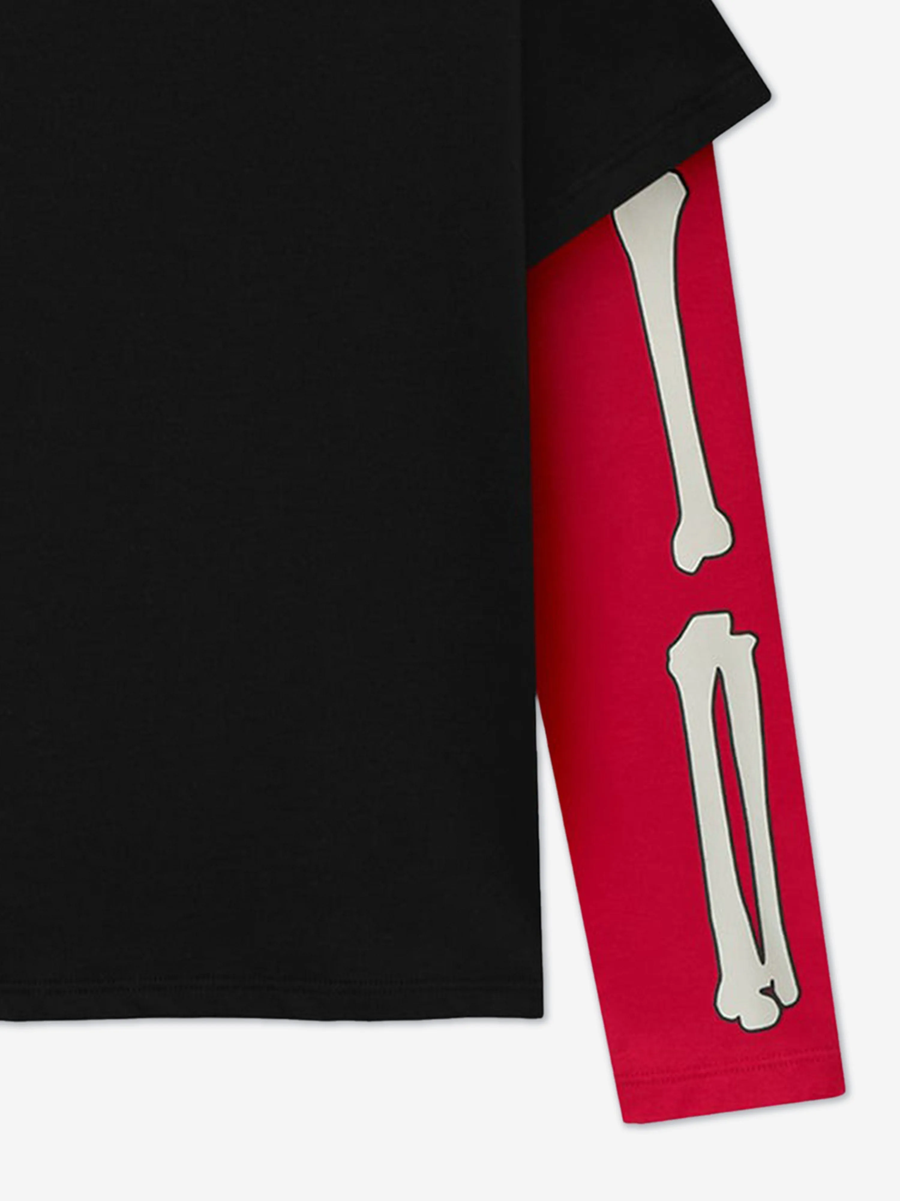Kids Bones Long Sleeve T-Shirt in Black