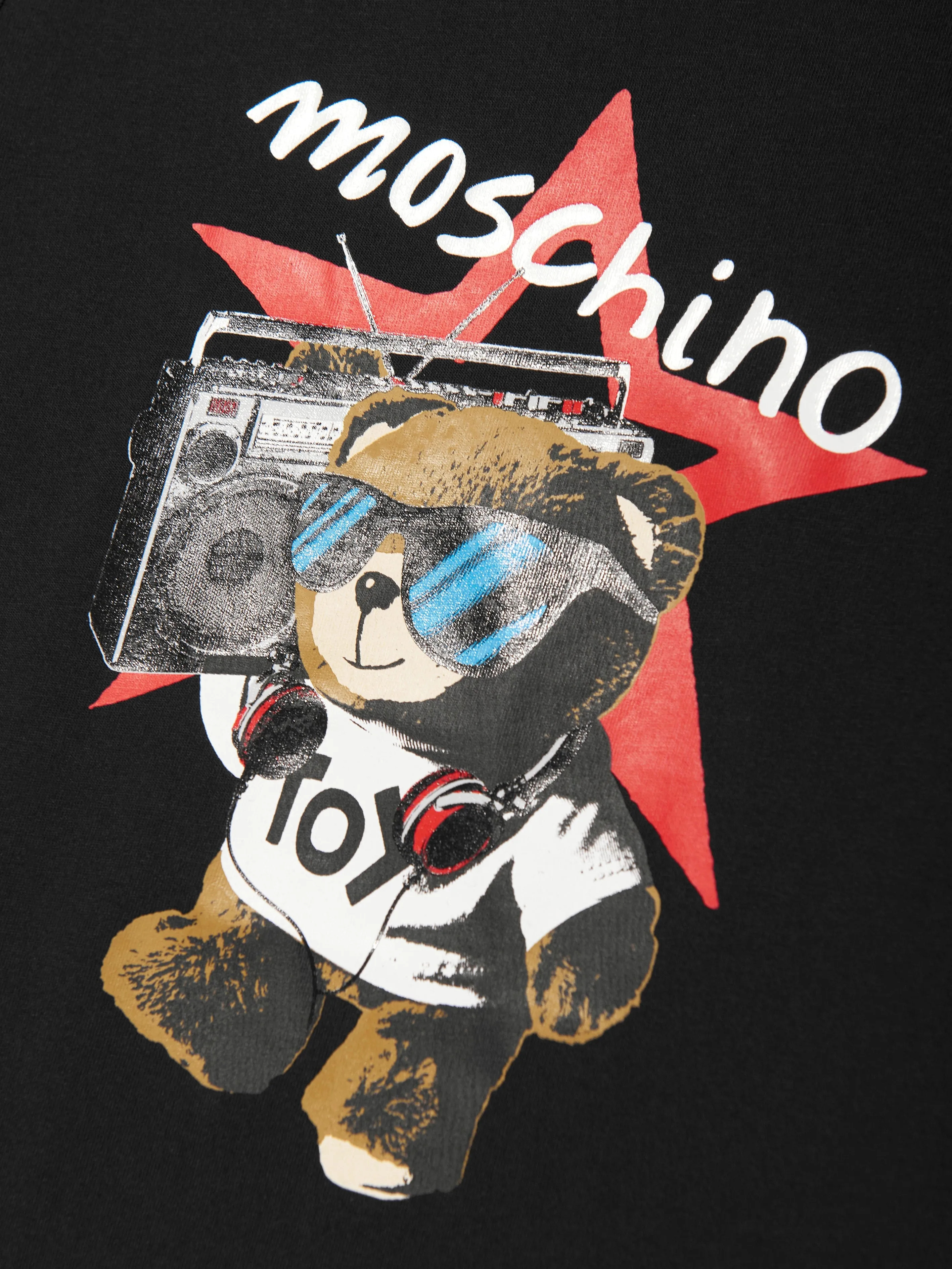 Kids Boombox Teddy T-Shirt in Black