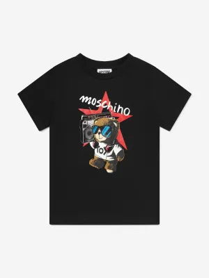 Kids Boombox Teddy T-Shirt in Black