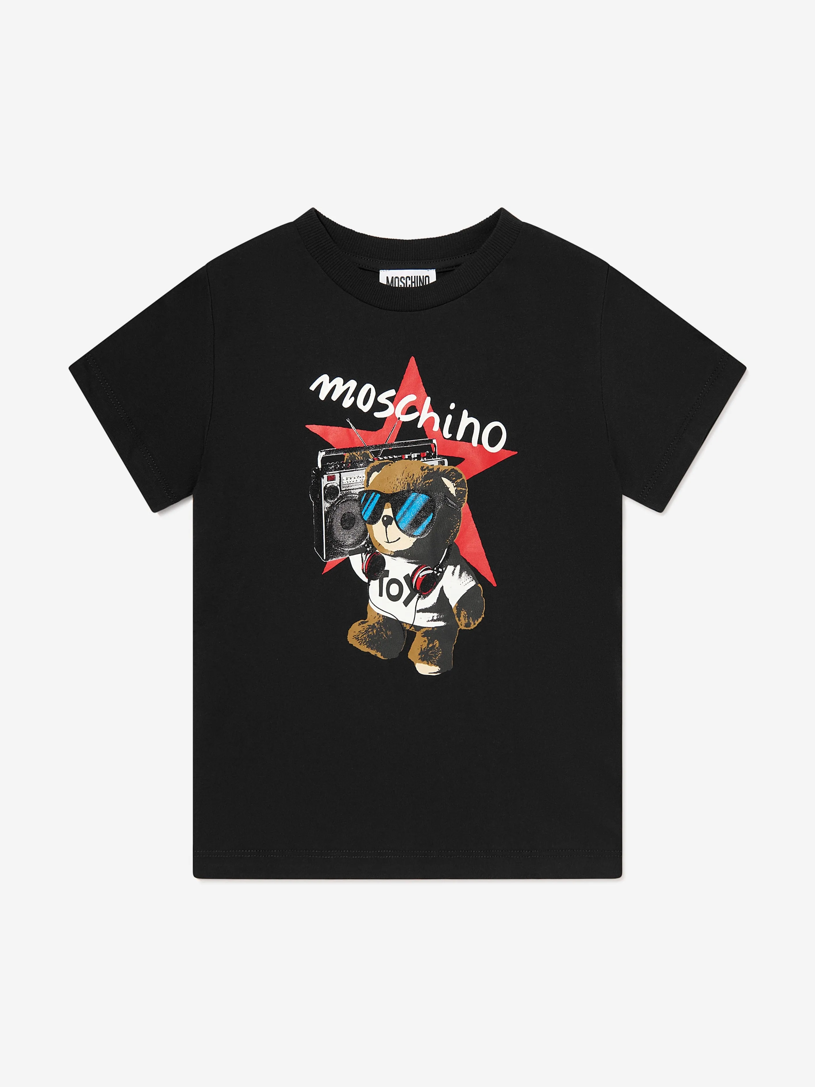 Kids Boombox Teddy T-Shirt in Black