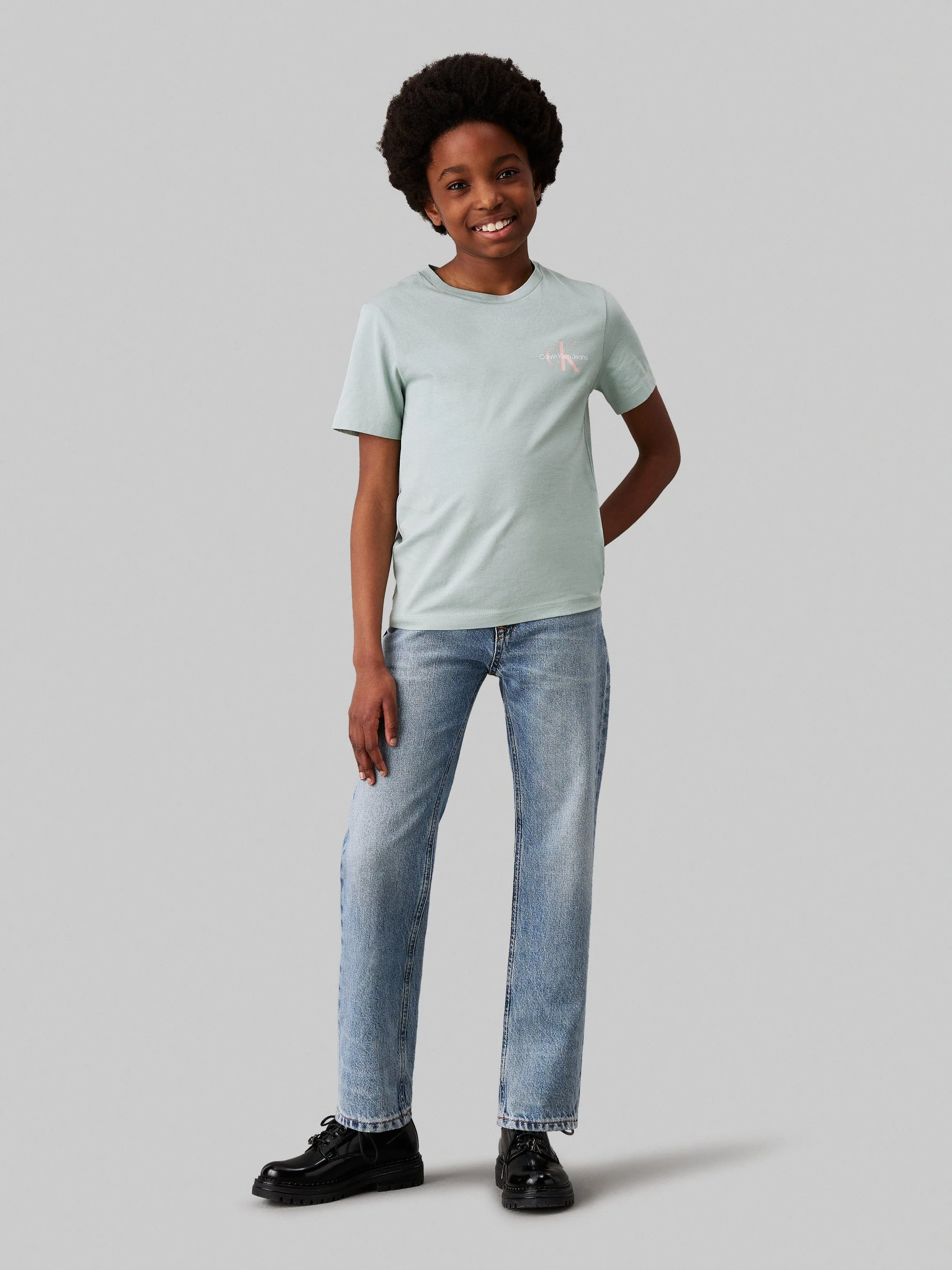 Kids Chest Monogram T-Shirt in Green