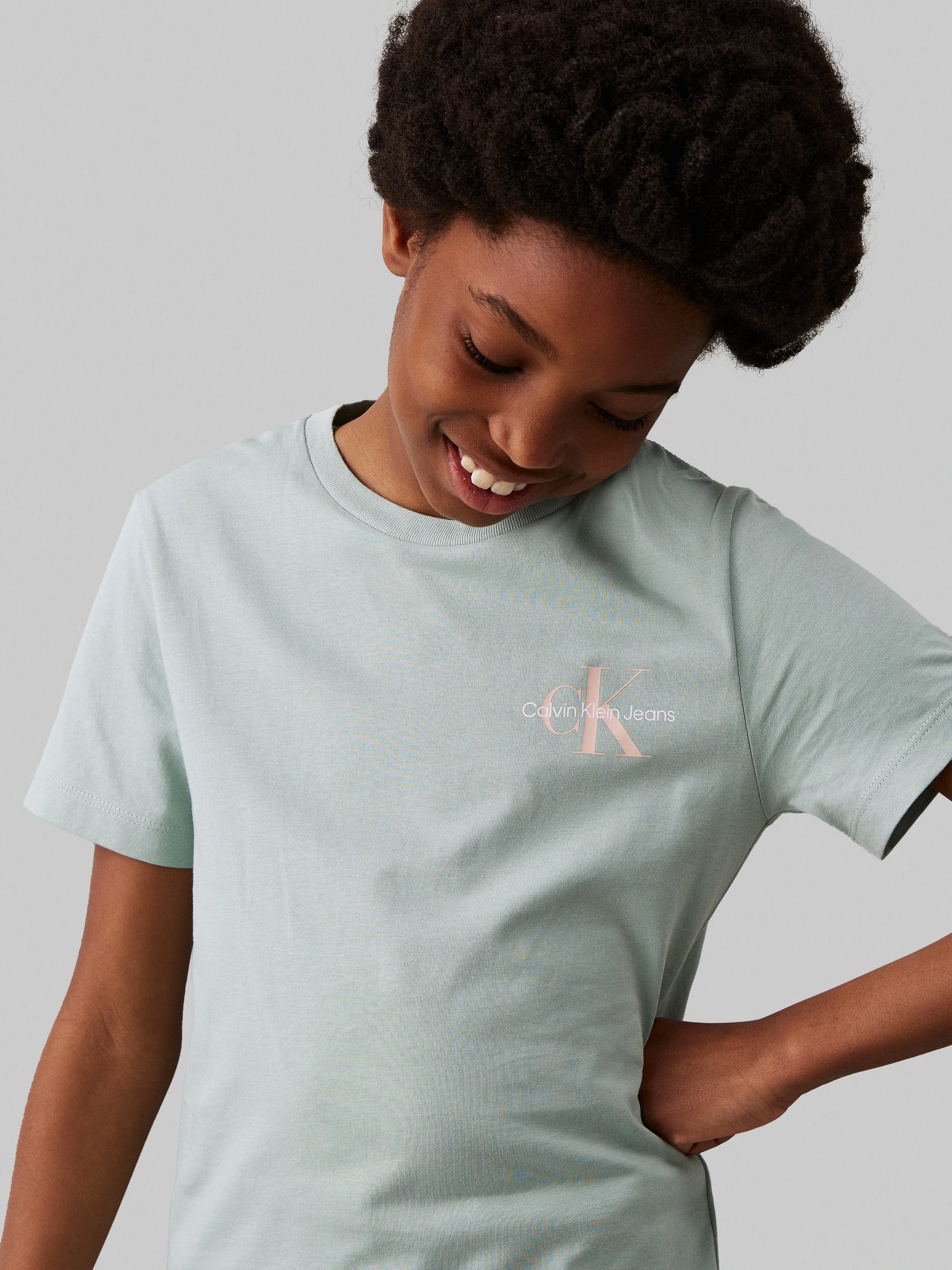Kids Chest Monogram T-Shirt in Green