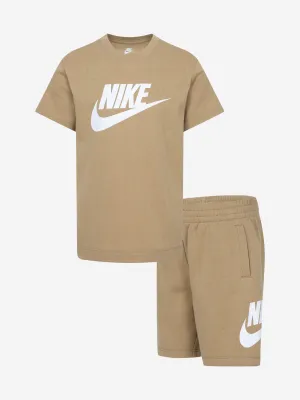 Kids Club T-Shirt and Shorts Set in Beige