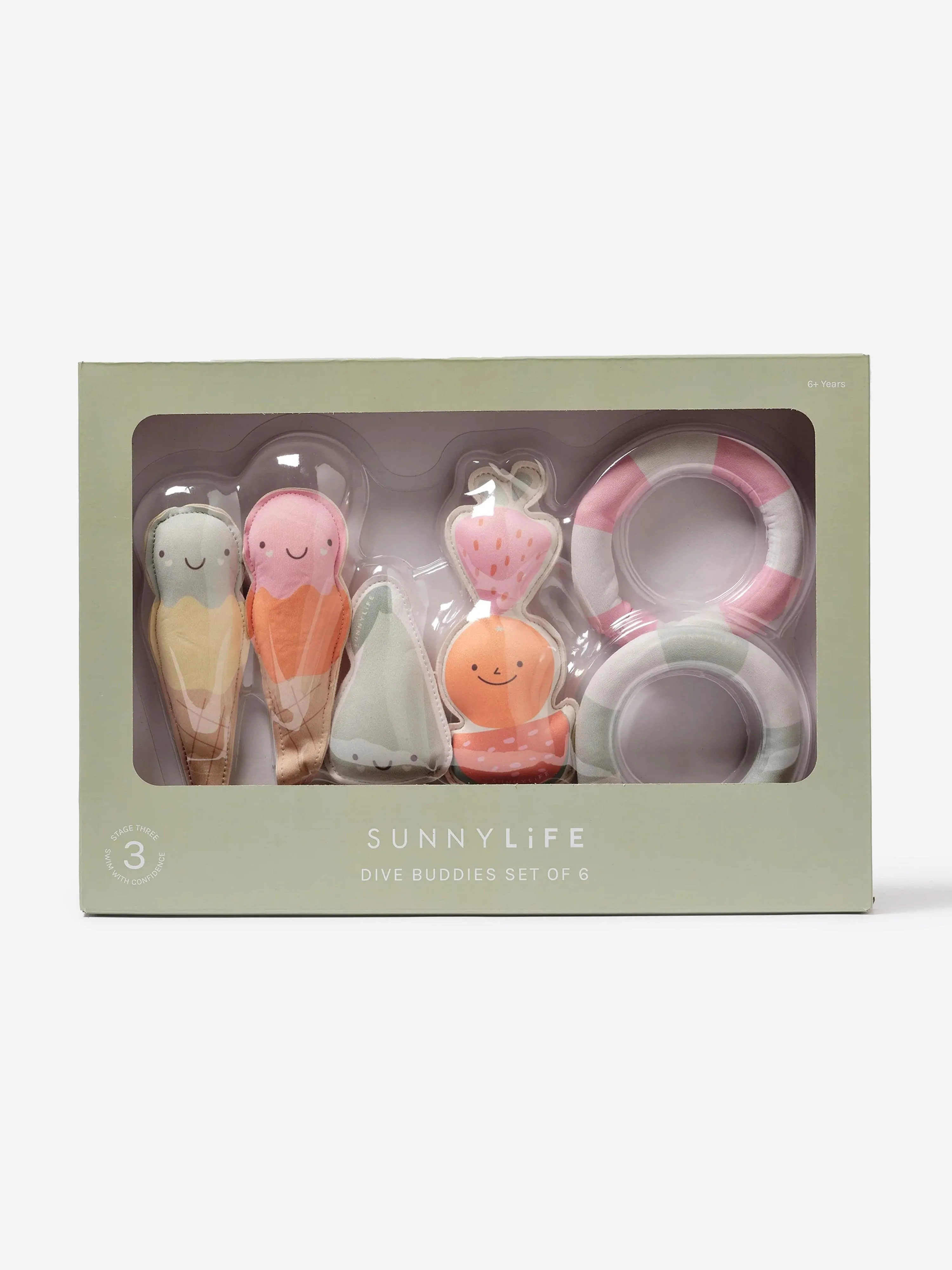 Kids Dive Buddies Cotton Candy Set of 6 in Multicolour (36cm)