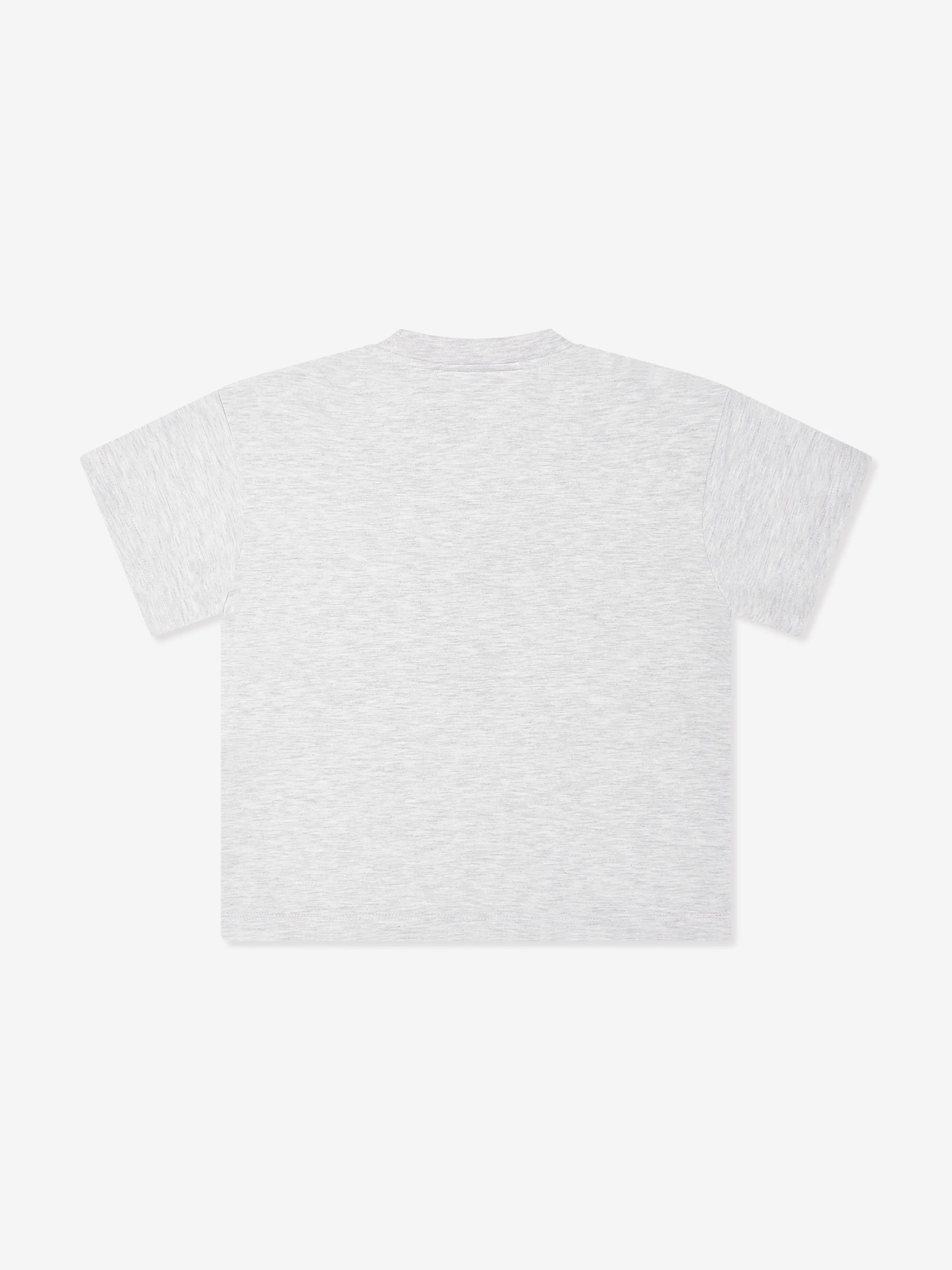 Kids Emblem Applique T-Shirt in Grey