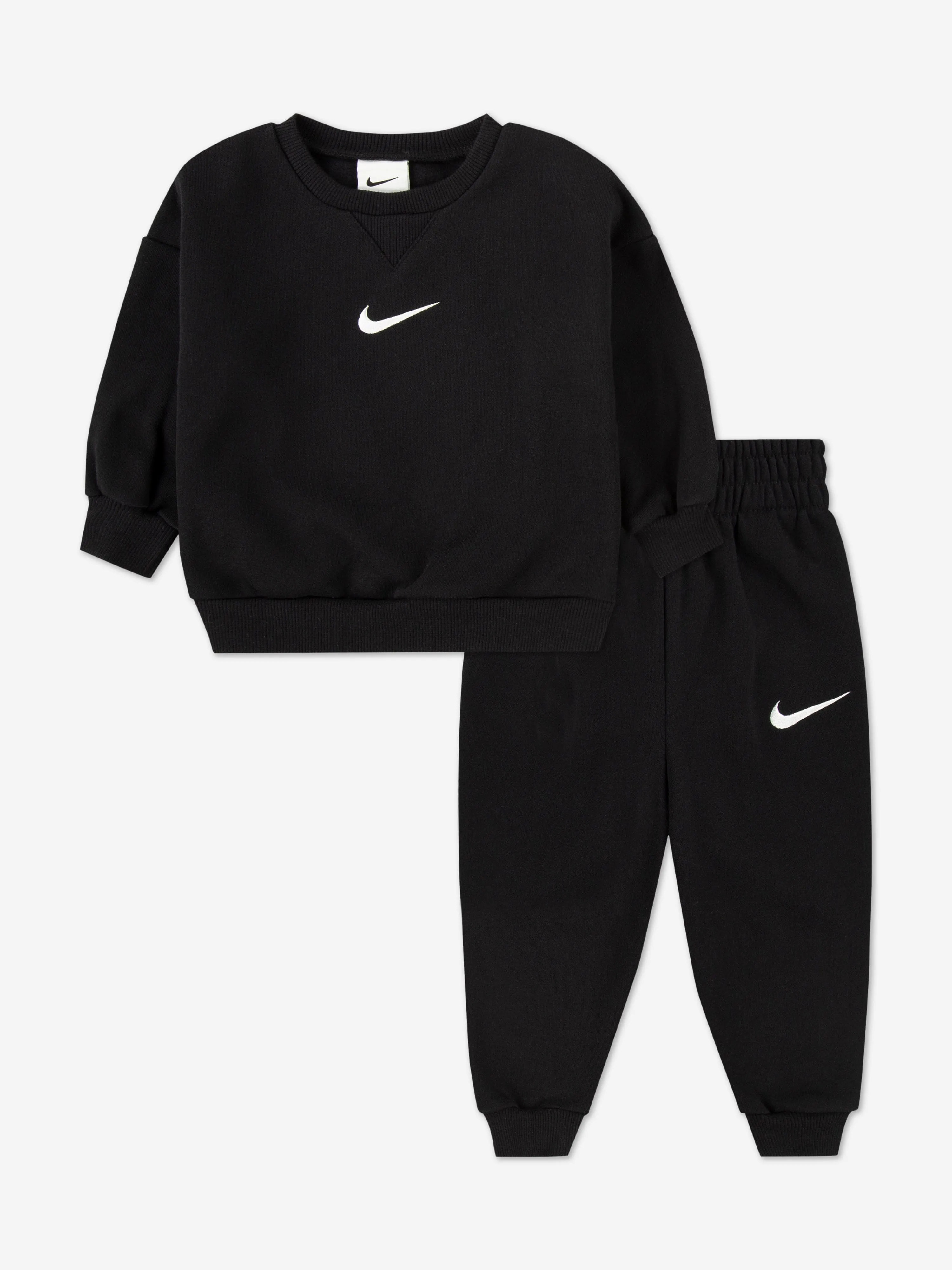 Kids Essential Fleece Tracksuit in Black