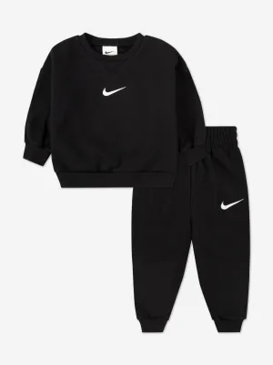 Kids Essential Fleece Tracksuit in Black