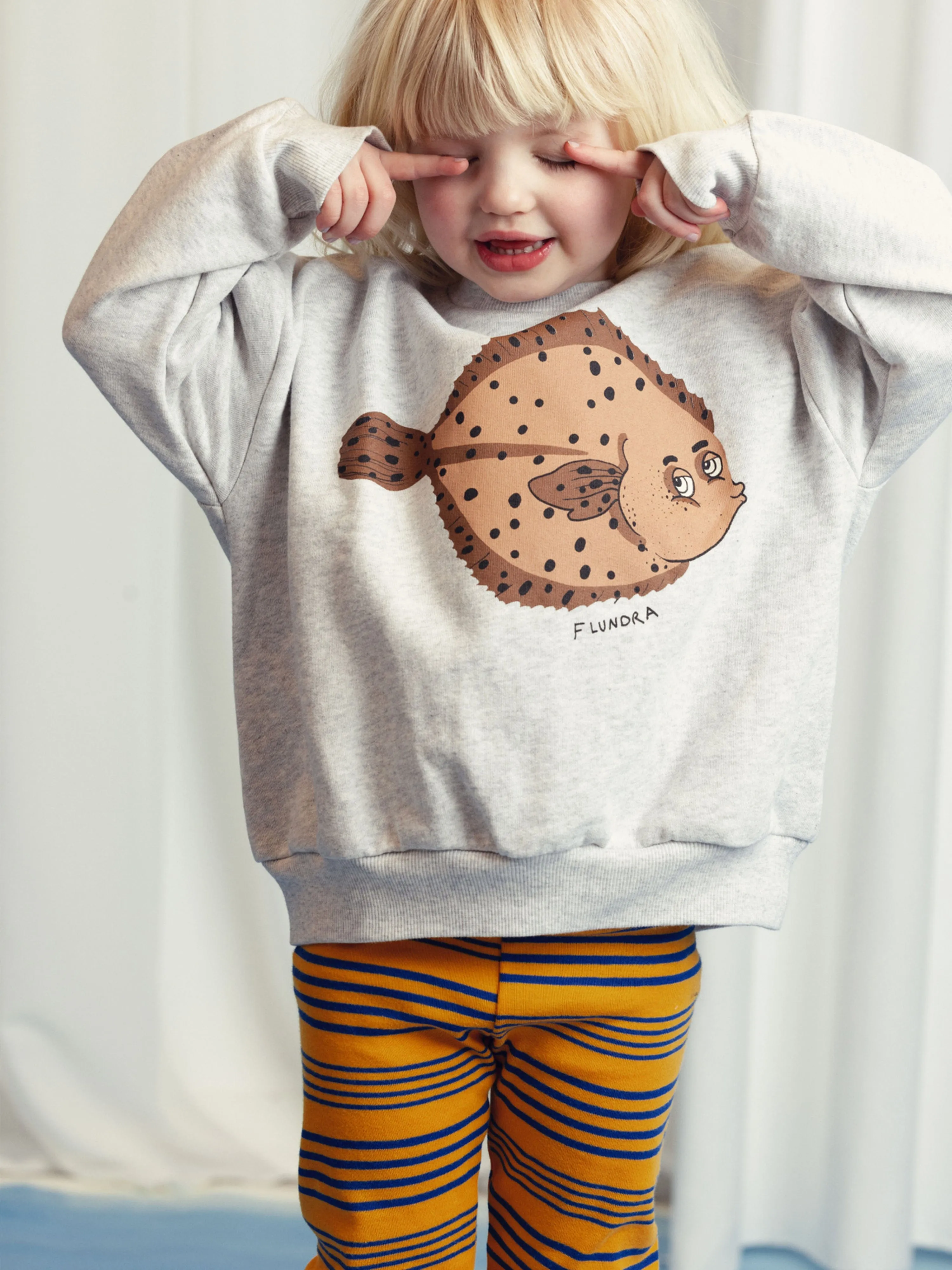 Kids Flundra Sweatshirt in Grey