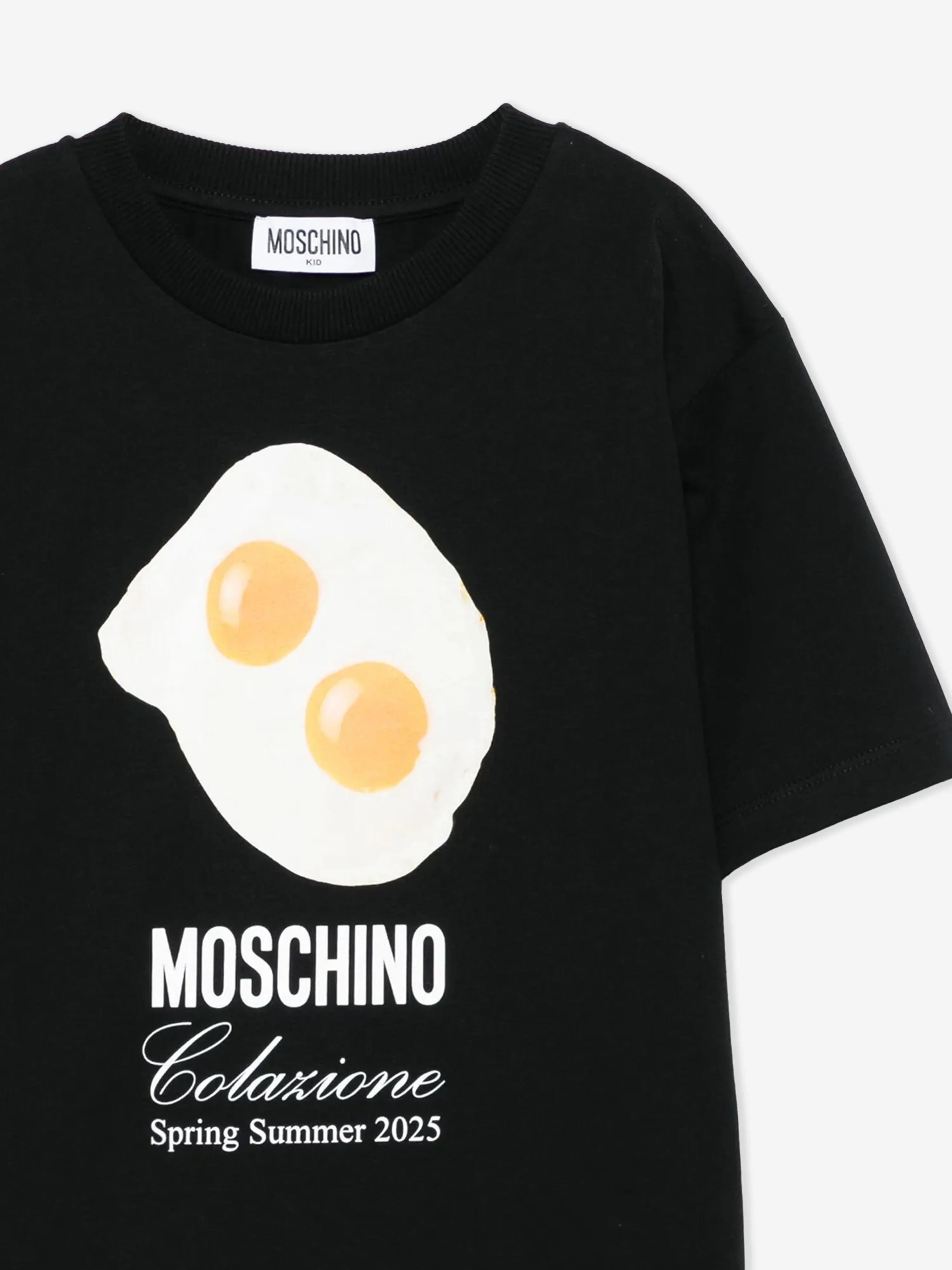 Kids Fried Egg Logo T-Shirt in Black
