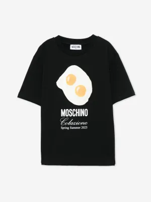 Kids Fried Egg Logo T-Shirt in Black