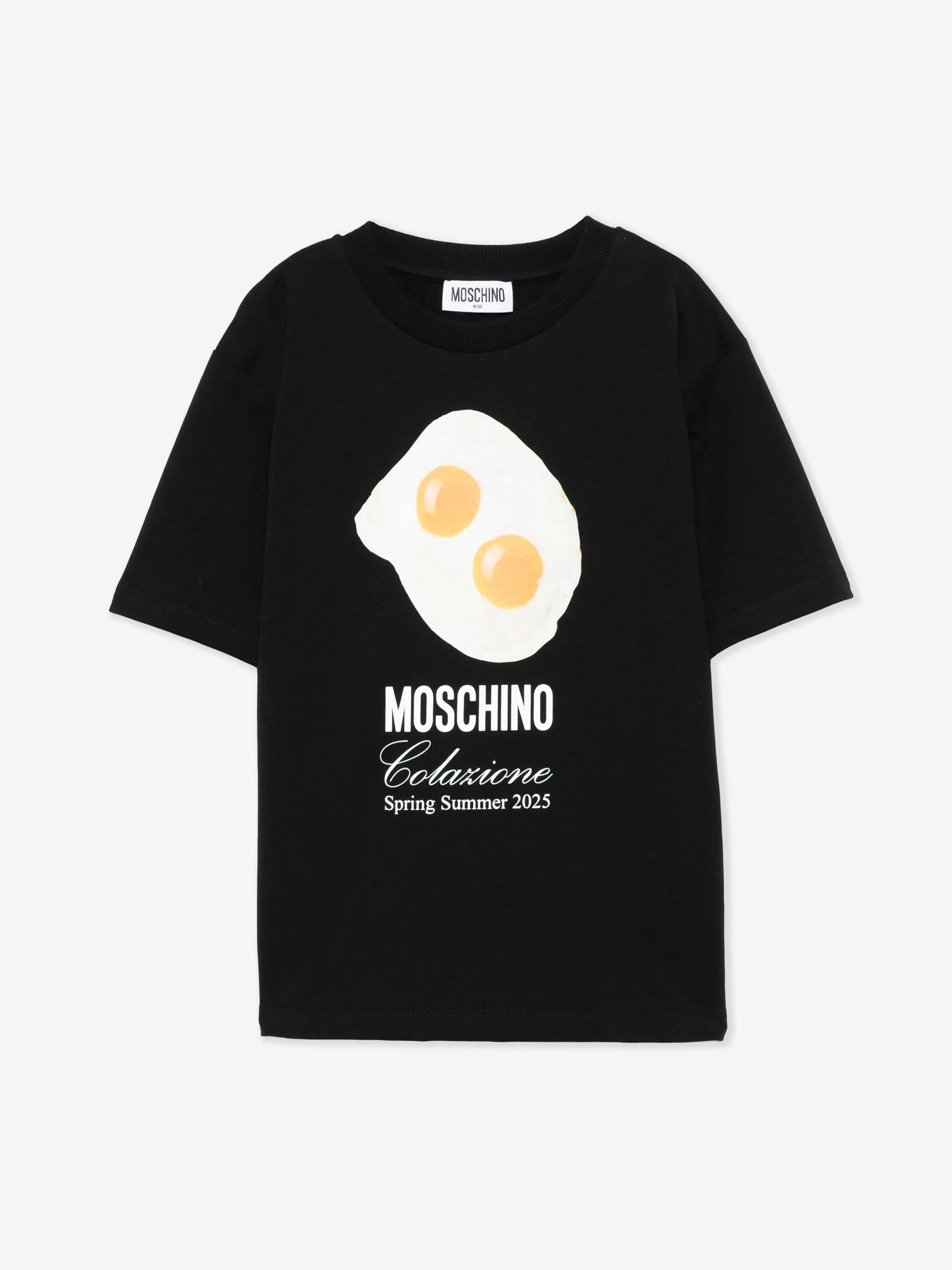 Kids Fried Egg Logo T-Shirt in Black