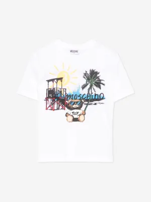 Kids Holiday Bear T-Shirt in White