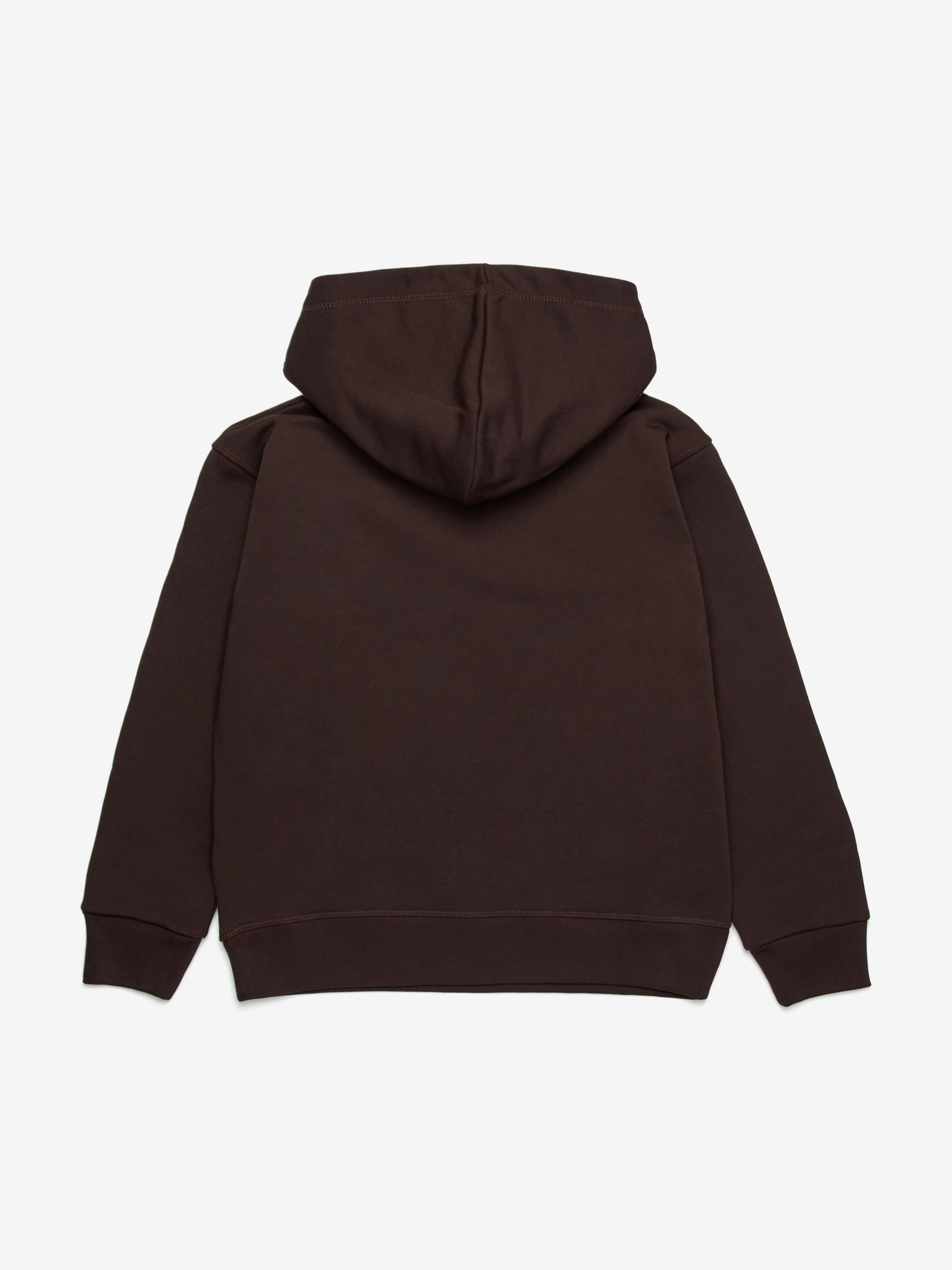 Kids Icon Pocket Hoodie in Brown